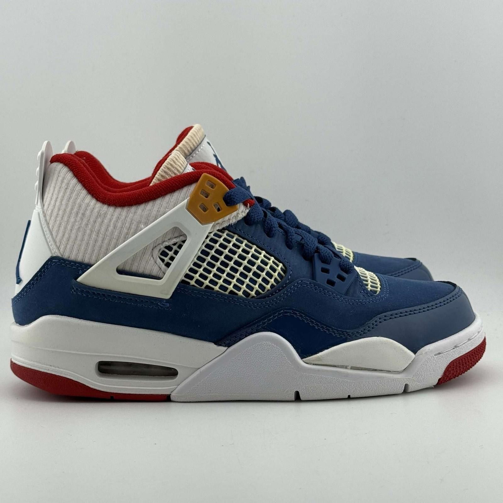 Jordan Brand Air Jordan 4 Retro GS French Blue White Gym Red 5.5Y Size US 5.5 / EU 38 - 4 Thumbnail