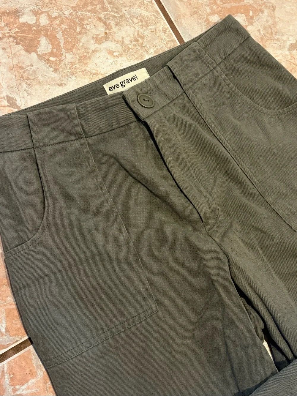 Other eve gravel JOY pants olive green high waist straight cut Size 30" / US 8 / IT 44 - 5 Thumbnail