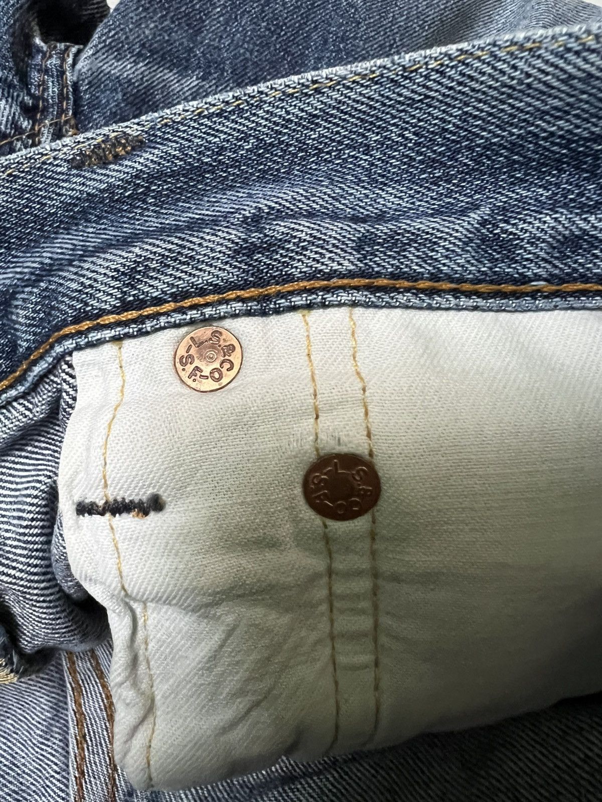 Levi's × Levi's Vintage Clothing 💥Vintage 90’s💥Levis Big E 501 XX Distress Selvedge Jean Size US 28 / EU 44 - 17 Thumbnail