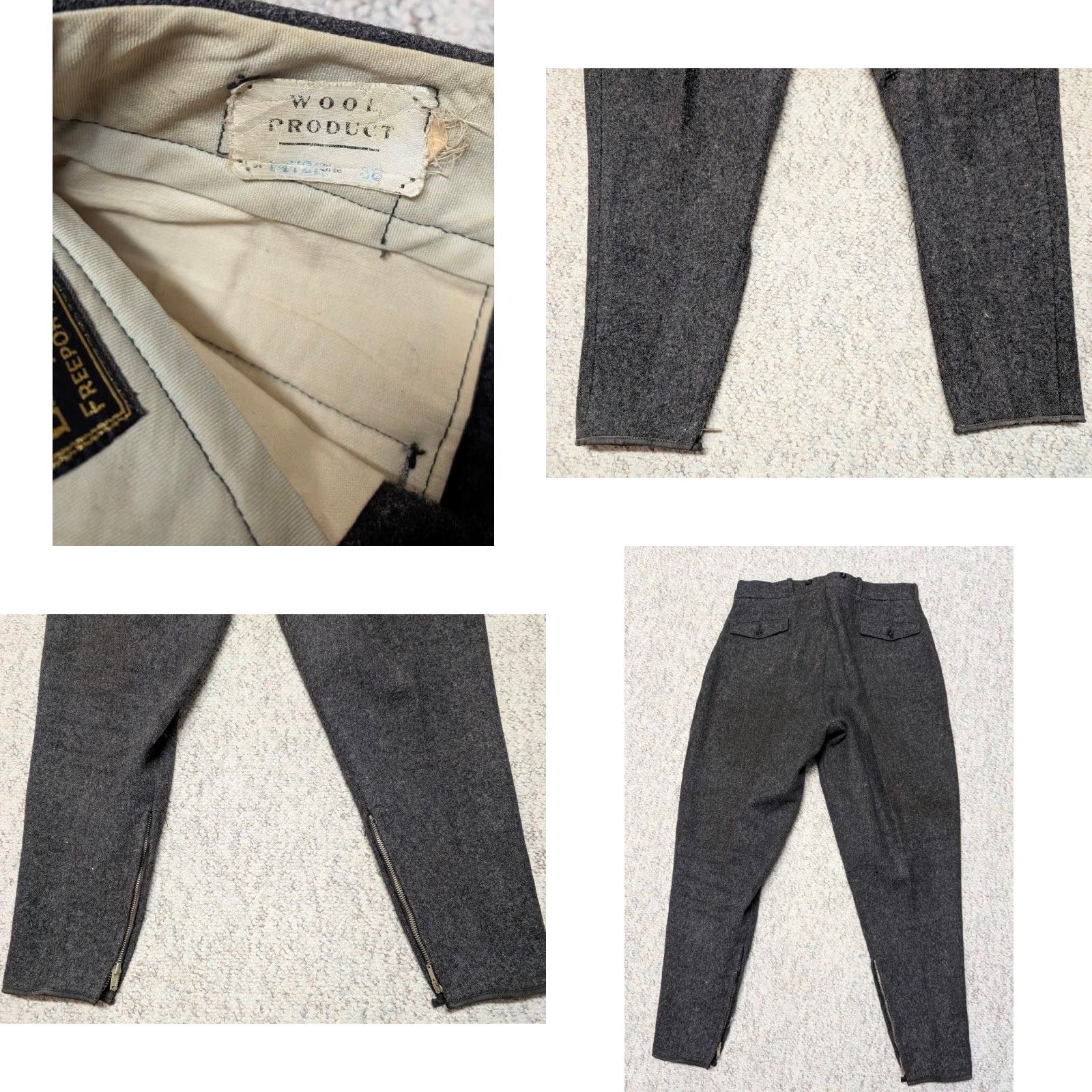 Vintage VINTAGE L.L. Bean PANTS Men 36x30 Wool Charcoal Gray Hunting tapered Size US 36 / EU 52 - 8 Thumbnail