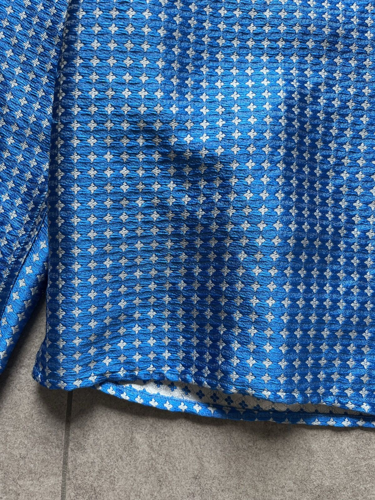 Haider Ackermann Haider Ackermann 2017 Silk Blue Jacquard Long Shirt SS17 Size US M / EU 48-50 / 2 - 10 Thumbnail