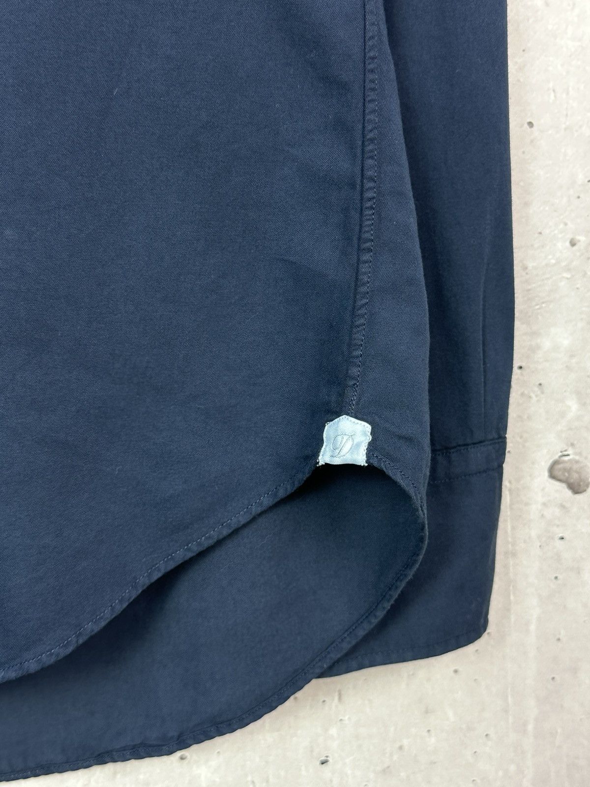Drumohr Drumohr Navy Blue Cotton Made in Italy Long Sleeve Shirt Size US L / EU 52-54 / 3 - 4 Thumbnail