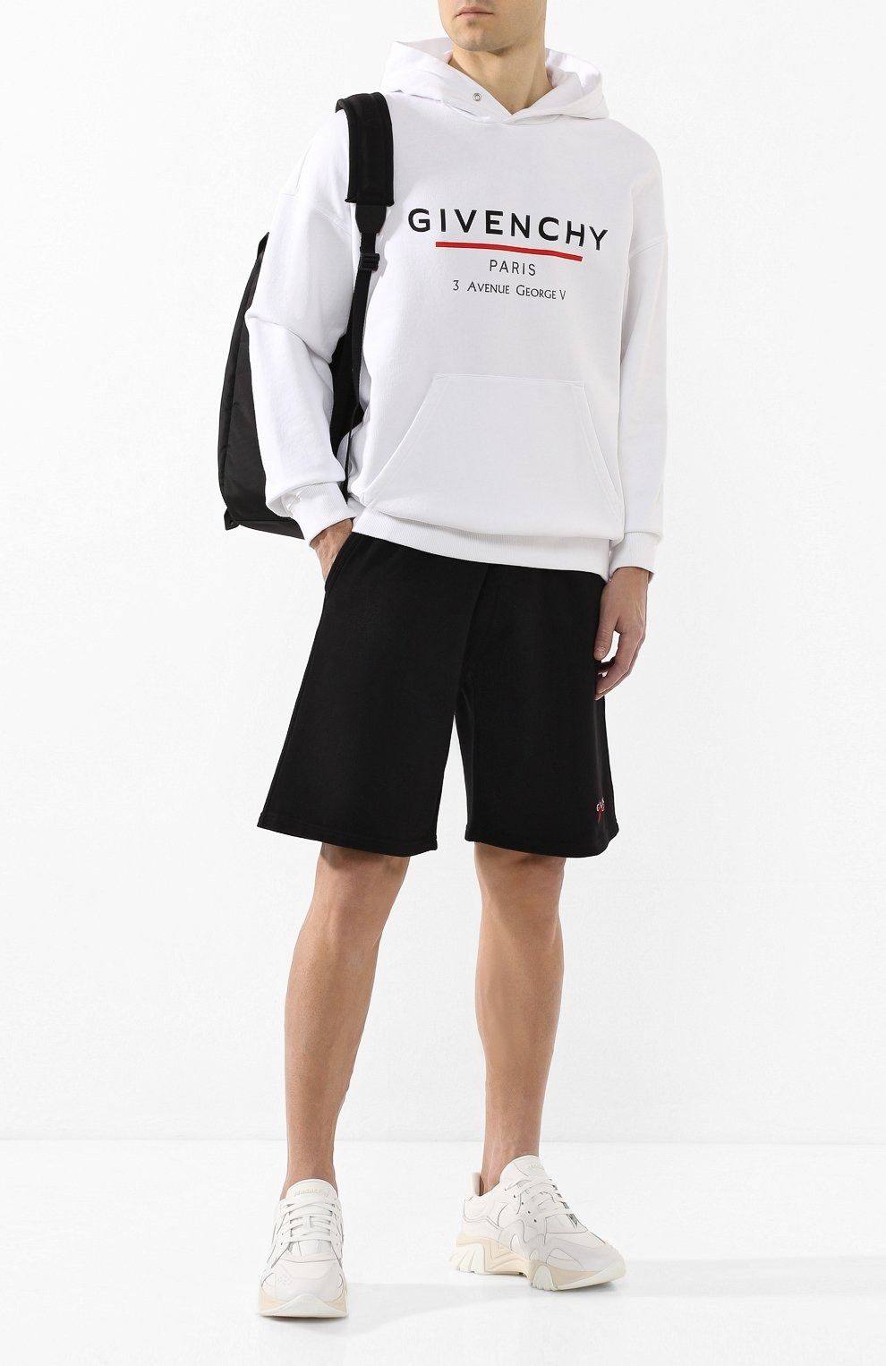 Givenchy Black and Red Embroidered Signature Logo Sweatshorts Size US 30 / EU 46 - 3 Thumbnail