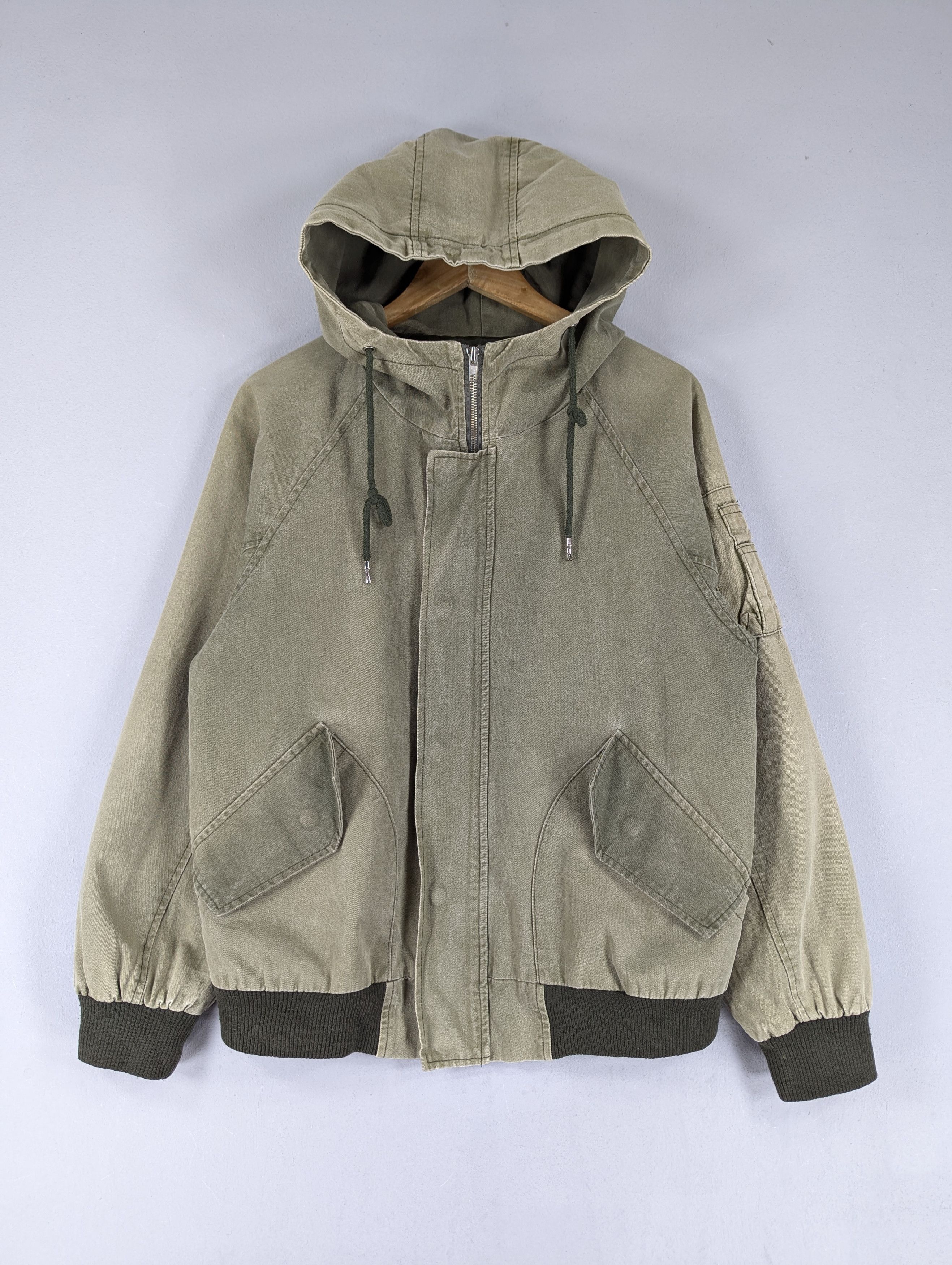 Japanese Brand Custard Yellow Sun 'Art Matic' Faded Hoodie Jacket Size US M / EU 48-50 / 2 - 1 Thumbnail
