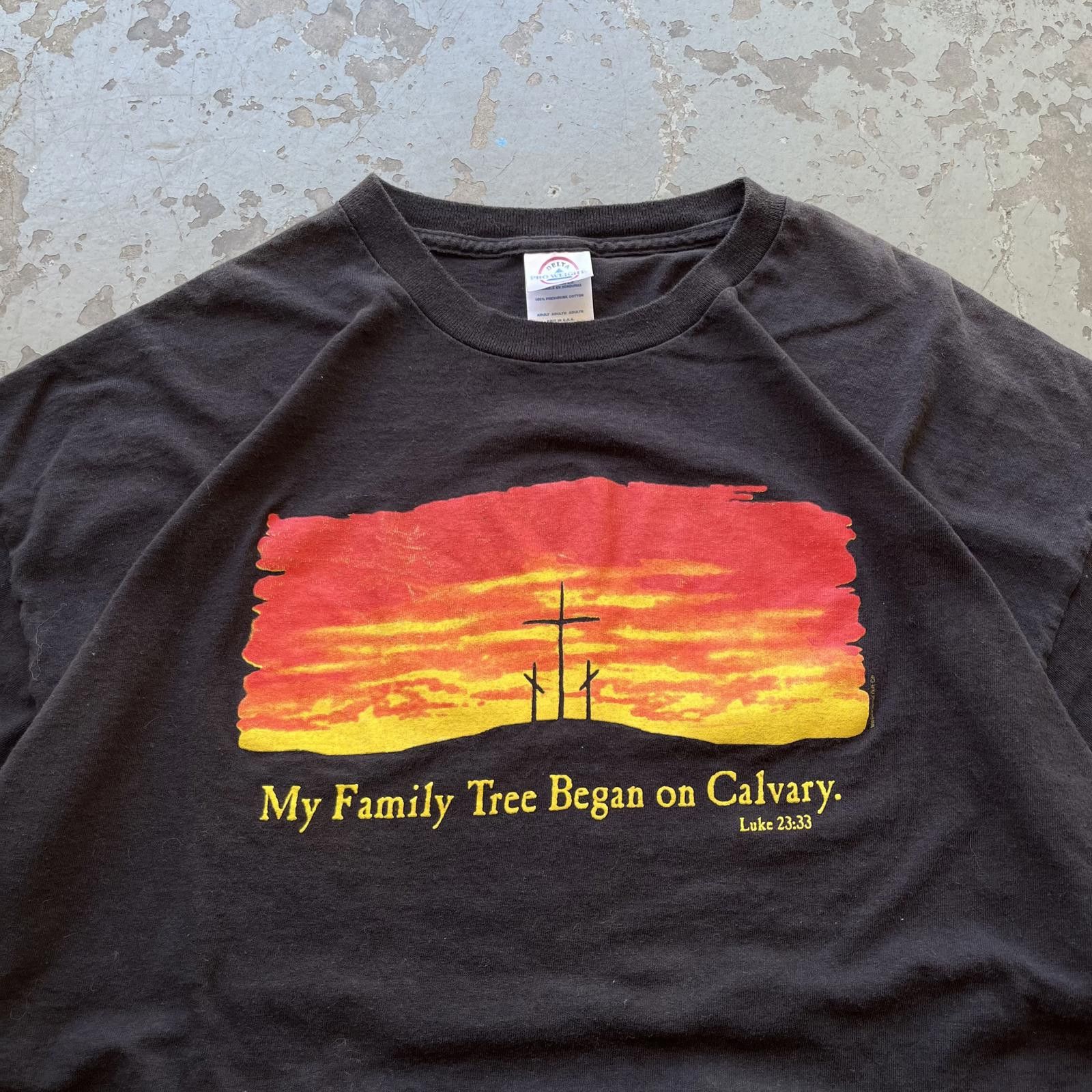 Delta × Vintage Vintage Y2K Crucifixion Cross Bible Verse Sunset Jesus Shirt Size US XXL / EU 58 / 5 - 2 Thumbnail