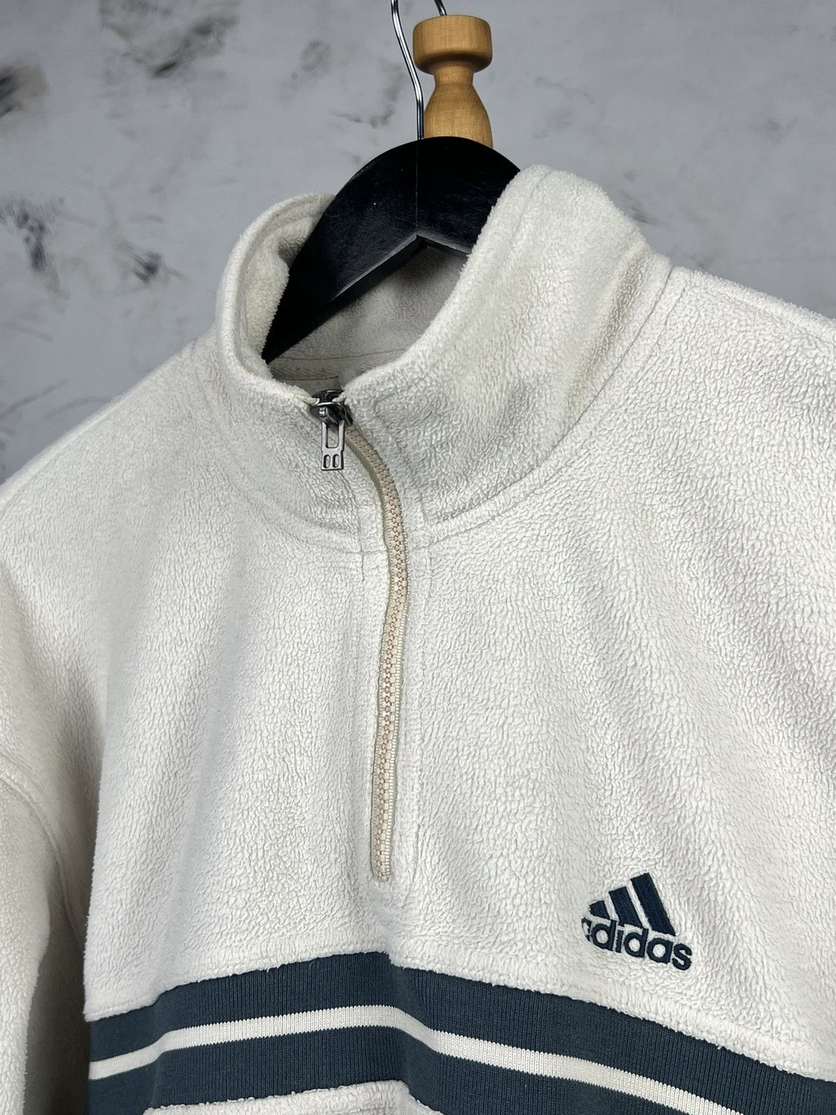 Adidas Vintage Adidas Fleece Half Zip Jacket Size L–XL Size US L / EU 52-54 / 3 - 4 Thumbnail