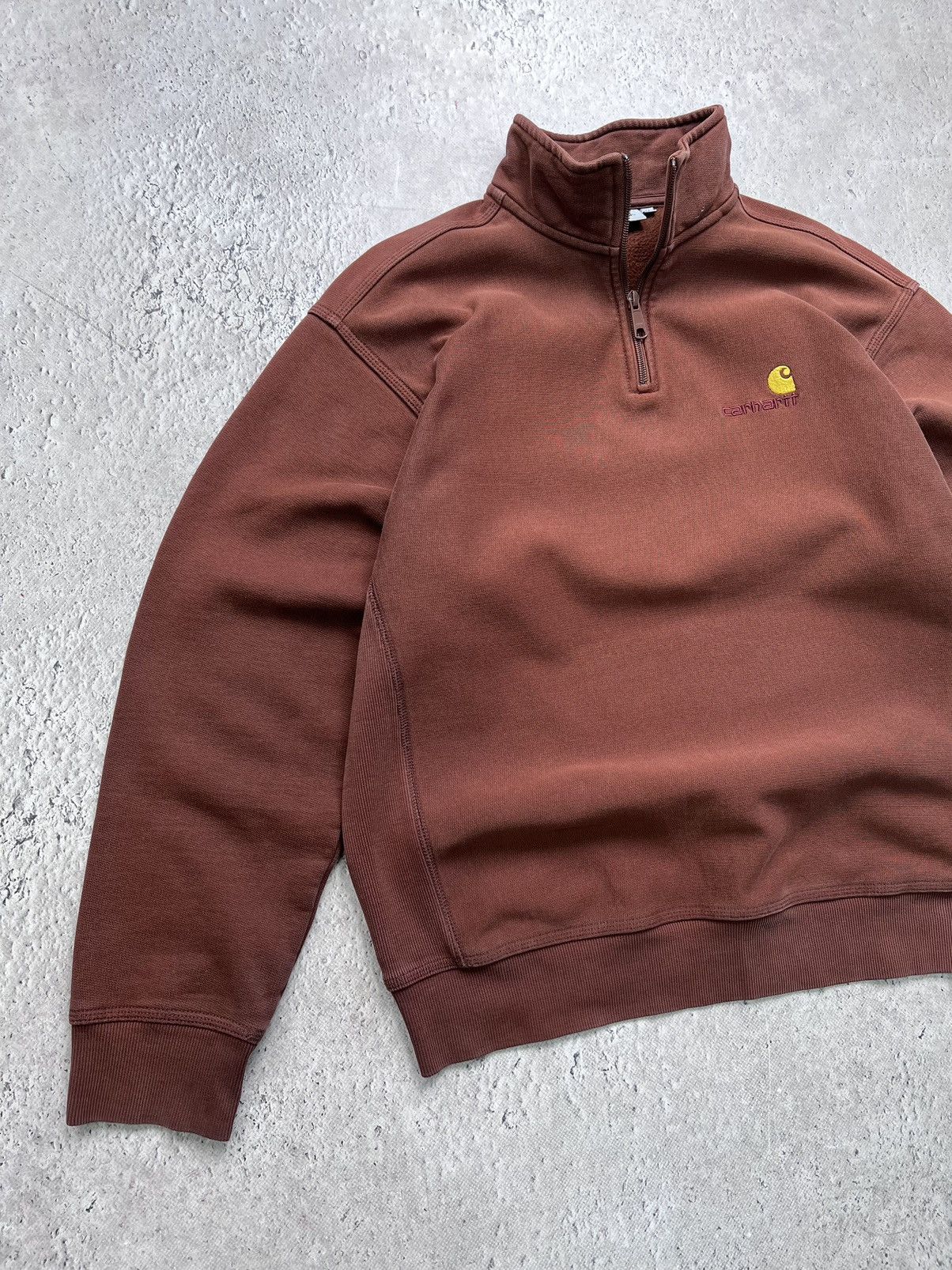 Carhartt × Vintage Y2K BOXY CARHARTT 1/3 zip sweatshirt HOODIE BIG LOGO Size US M / EU 48-50 / 2 - 3 Thumbnail