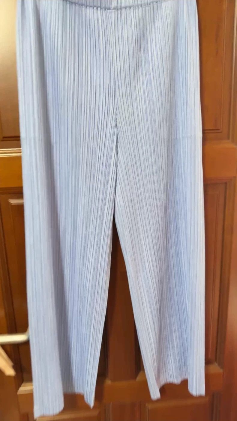 Issey Miyake issey miyake size:4 Light blue pleated pants 2506-Nextarro Size 42" / US 20 - 1 Thumbnail