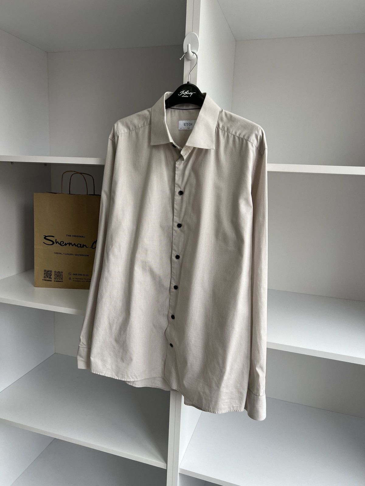 Eton × Vintage Vintage Eton Luxury Button up shirt Size US L / EU 52-54 / 3 - 2 Thumbnail