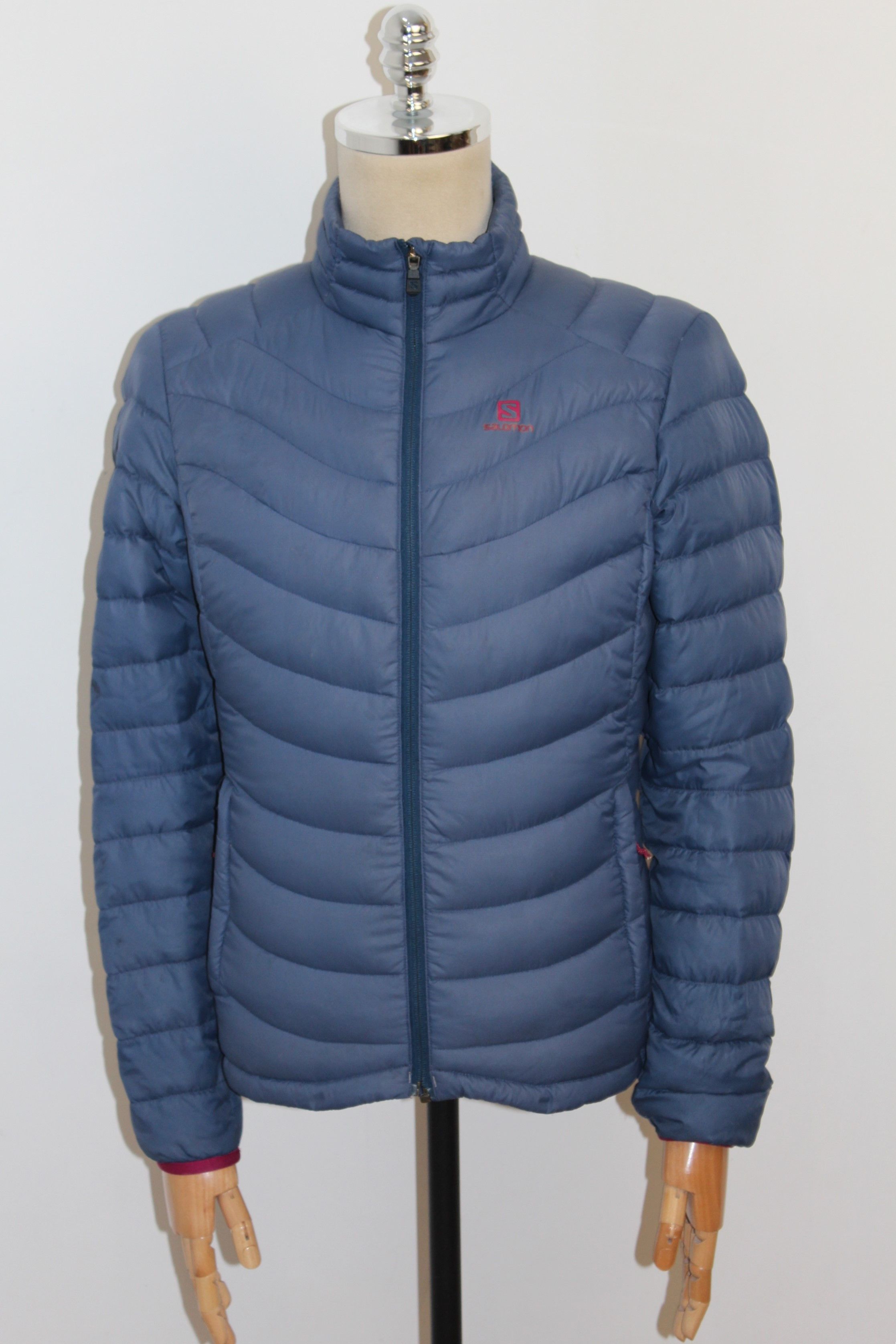 Other Salomon Blue Down Hooded Jacket Size US L / EU 52-54 / 3 - 3 Thumbnail