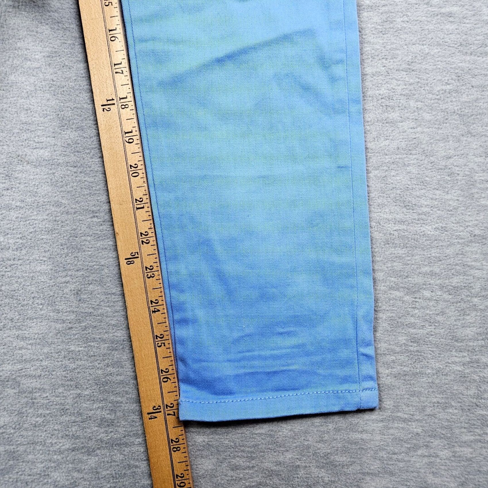 Vintage ROXY Womens Azure Blue Cotton Chino Pants Regular Size 12 New Pants Women Blue Chino Casual 12 Mens Womens Girls Size 34" / US 12 / IT 48 - 5 Thumbnail