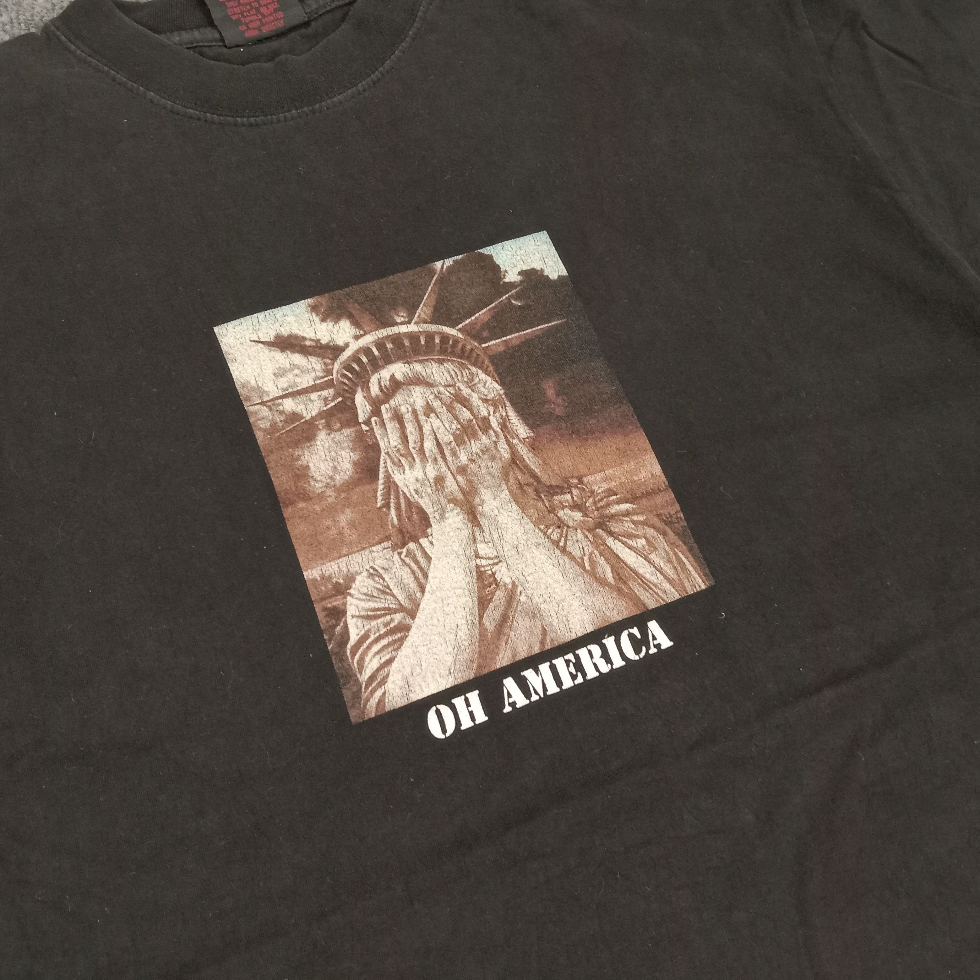 Vintage Oh America Streetwear Style Graphic Tshirt Size US XL / EU 56 / 4 - 2 Thumbnail