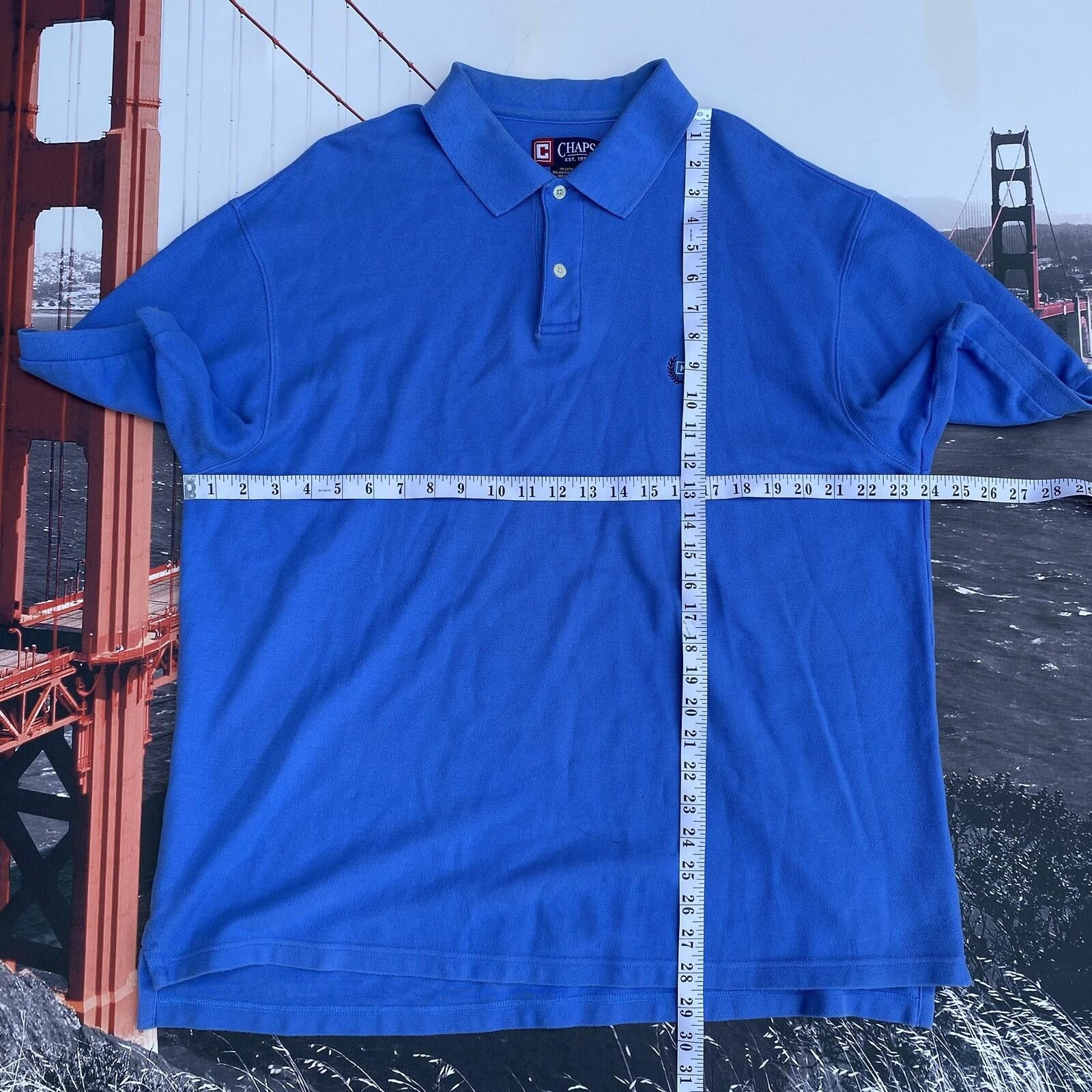 Chaps Chaps Polo Shirt Mens Size XL Blue Short Sleeve Crest Logo Size US XL / EU 56 / 4 - 8 Thumbnail
