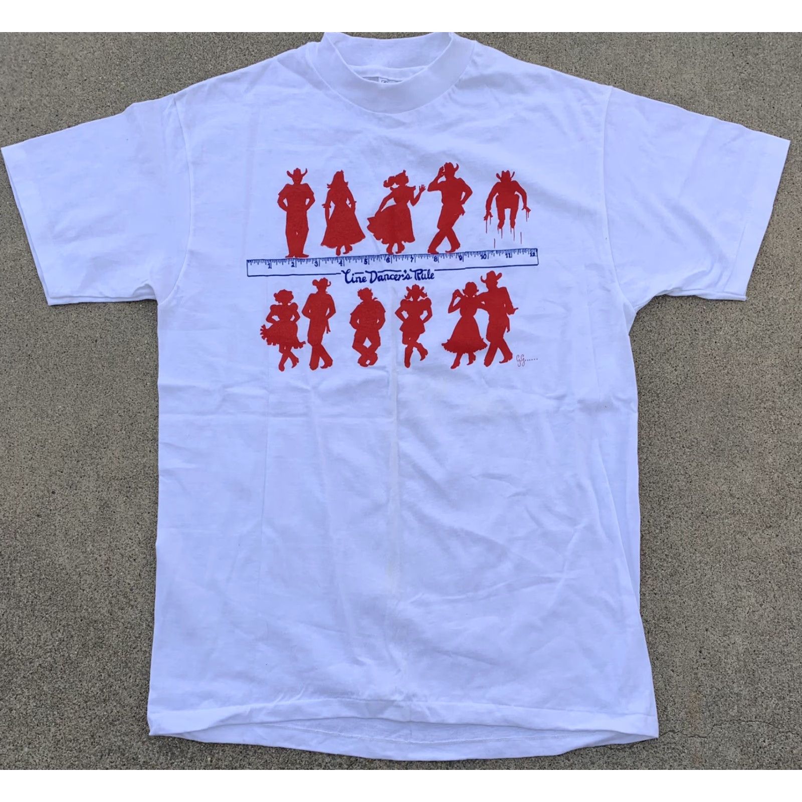 Hanes VINTAGE Hanes Beefy-T Line Dancers Rule Bay Area Line Dance Festival 1992 t-shirt M White 90s Mens Size US M / EU 48-50 / 2 - 5 Thumbnail