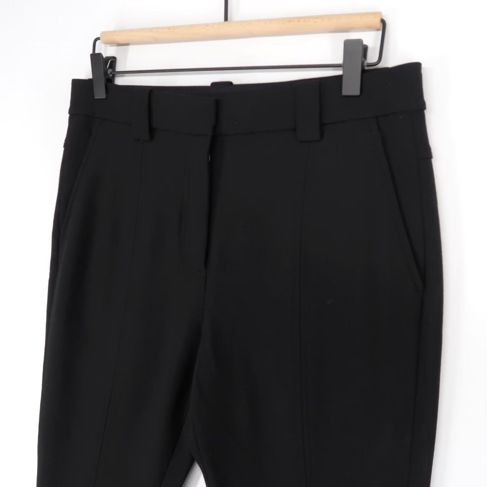 Vintage A.L.C. Pants Womens 4 Black Tailored Office Wear Stretch Flat Front Size 27" / US 4 / IT 40 - 2 Thumbnail