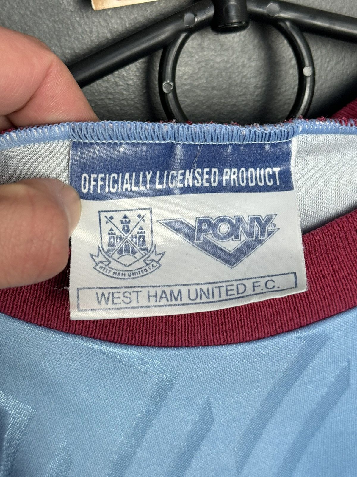 PONY West Ham United 93/95 Away Football Jersey Size US XL / EU 56 / 4 - 21 Thumbnail