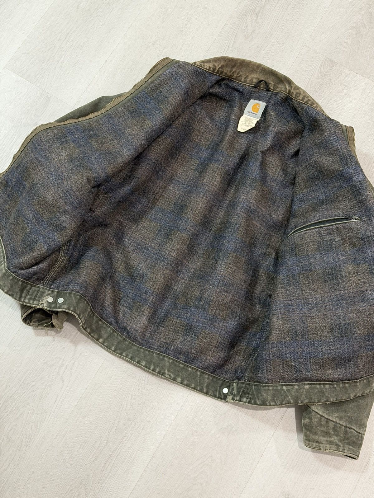Carhartt Vintage 2001 Carhartt Detroit Jacket J97MOS MossGreen XL USA Size US XL / EU 56 / 4 - 5 Thumbnail