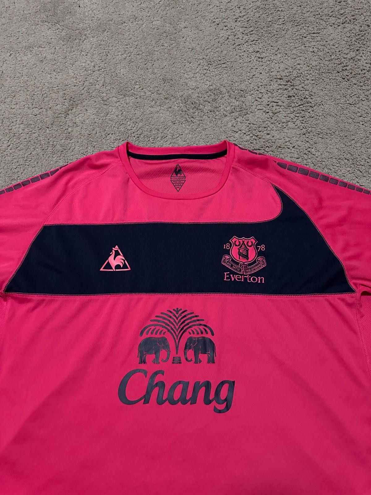 Le Coq Sportif LeCoqSportif Everton 2010/11 Football Shirt Soccer Jersey Size ONE SIZE - 3 Thumbnail