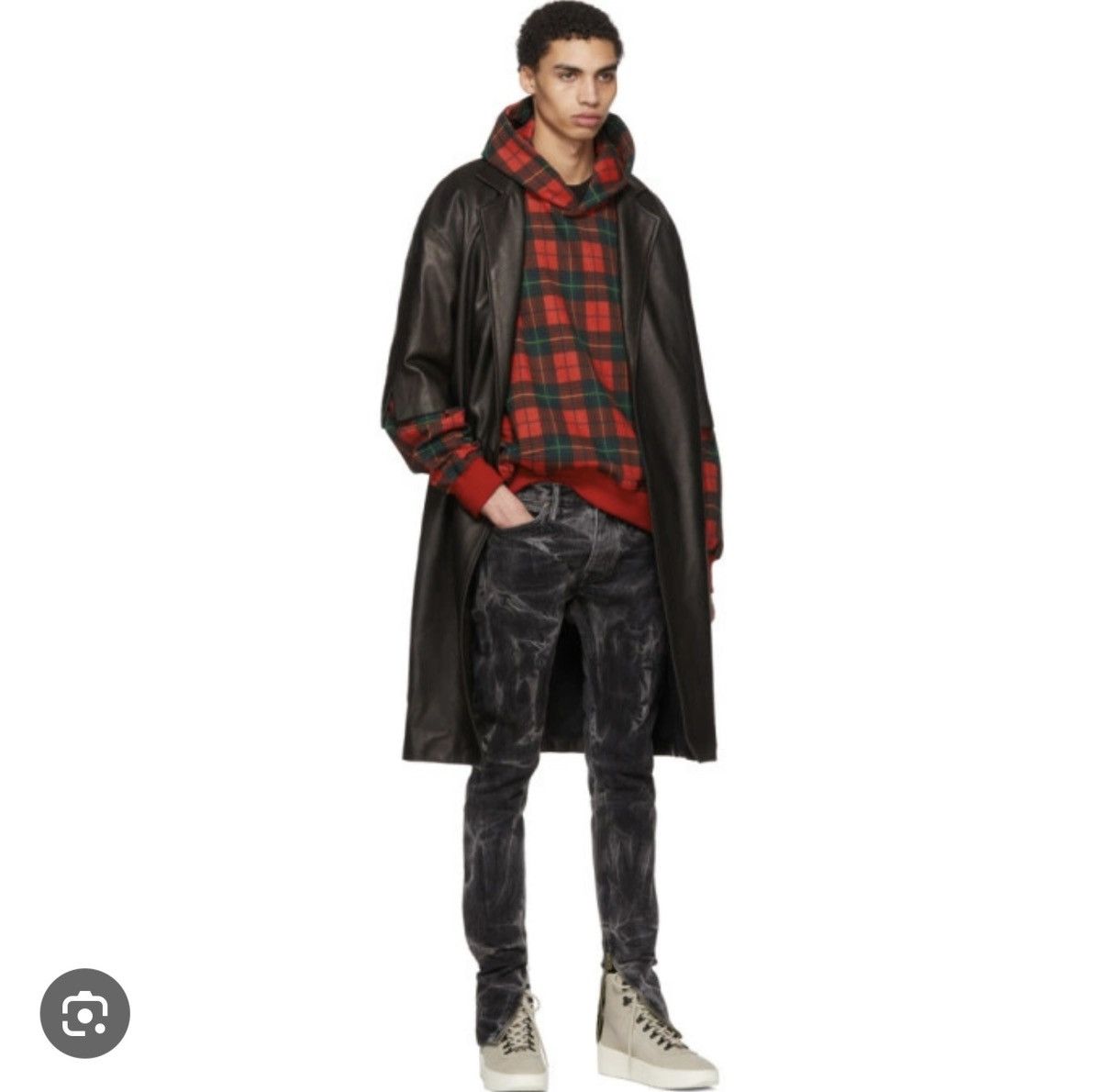 Fear of God Fear of God FOG 5th 2017 Plaid Flannel Pullover Hoodie S Size US S / EU 44-46 / 1 - 6 Thumbnail