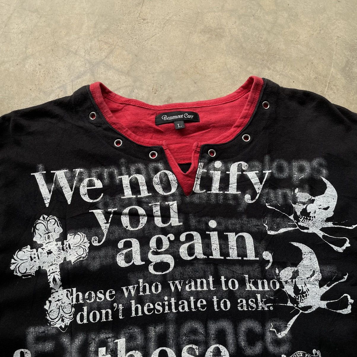 14th Addiction 🇯🇵 Double Layer BeaumontCarr Skull Crosses Poem Gothic Punk Size US S / EU 44-46 / 1 - 6 Thumbnail