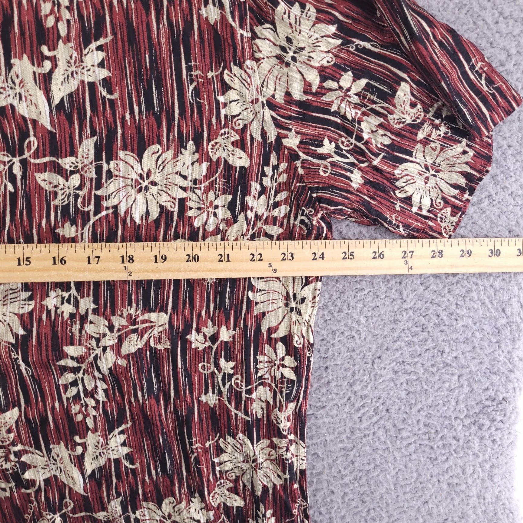 Vintage John Henry Shirt Mens XL Red Rayon Hawaiian Short Sleeve Button Floral Size US XL / EU 56 / 4 - 5 Thumbnail