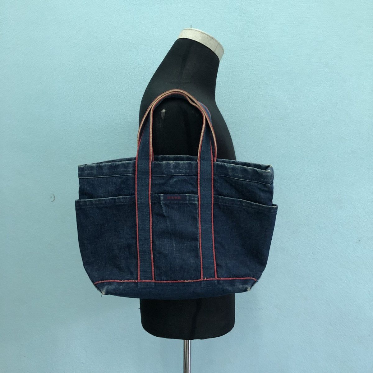 Blue Blue Japan BLUE BLUE DENIM CANVAS TOTE BAG Size ONE SIZE - 13 Thumbnail