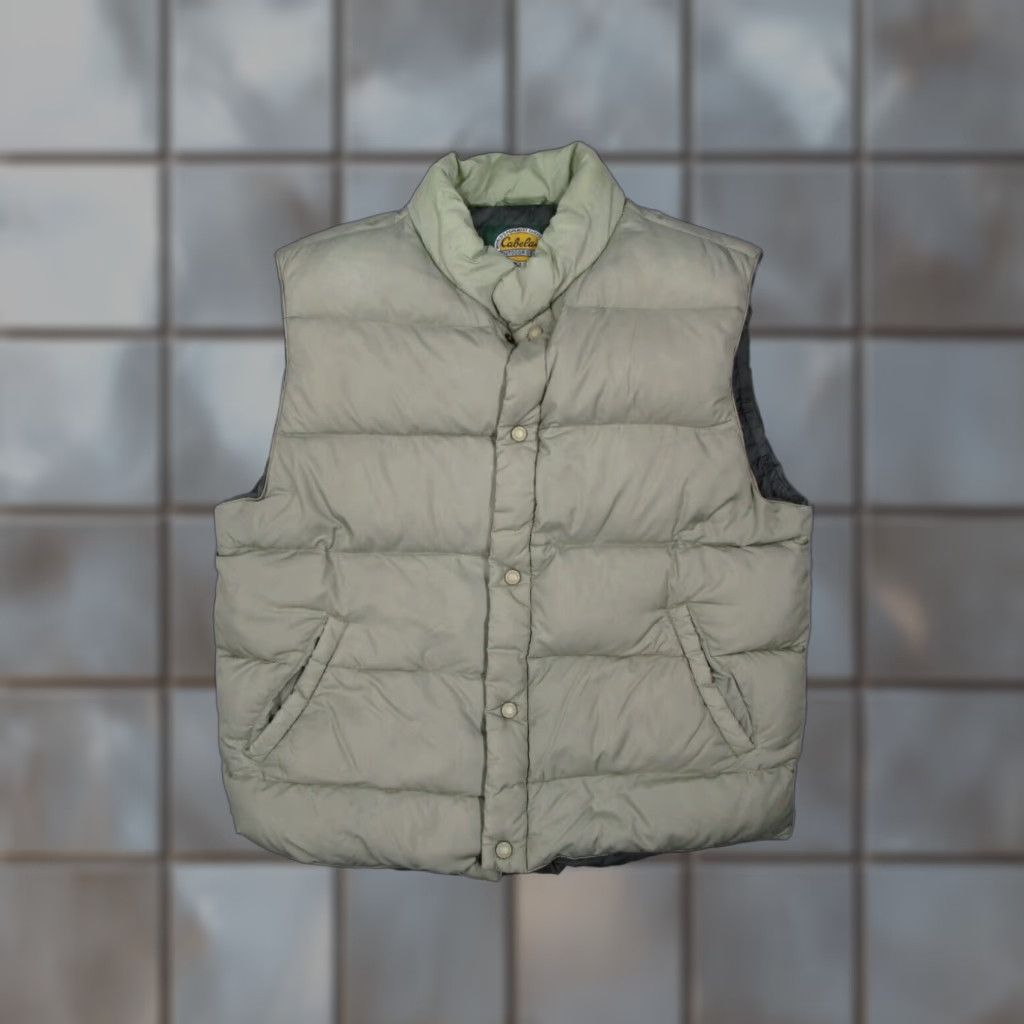 70s~80'S Cabelas Down Vest Men's Size L Vintage /eaa498494