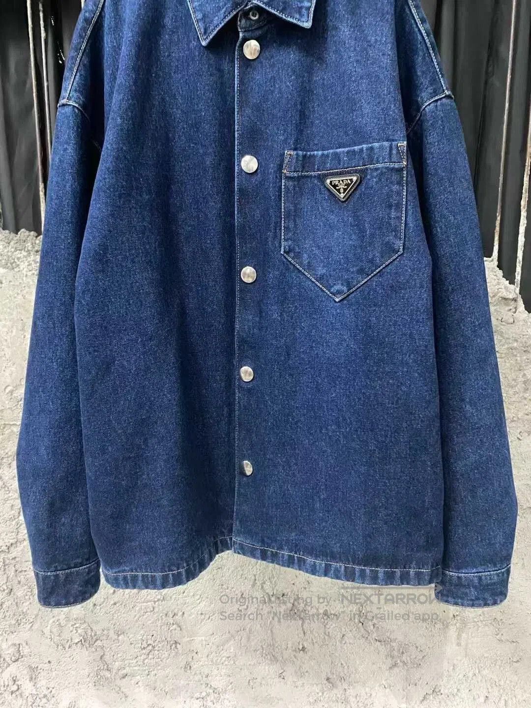 Prada new prada denim jacket outerwear. Size US L / EU 52-54 / 3 - 3 Thumbnail