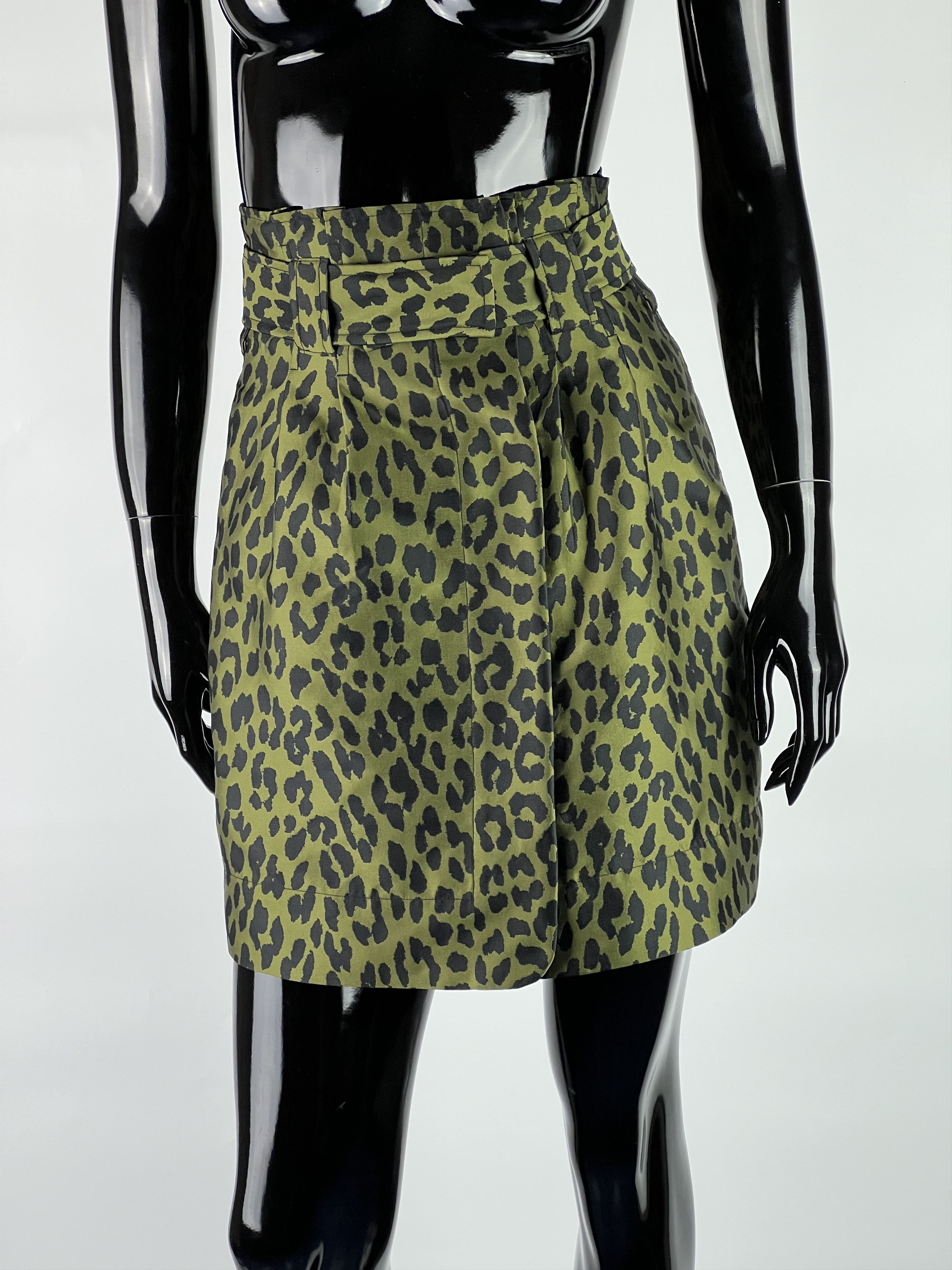 Ganni $220 NWT Ganni Belted Wrap Skirt Leopard Print Size 32 Size 24" / US 00 / IT 34 - 1 Thumbnail