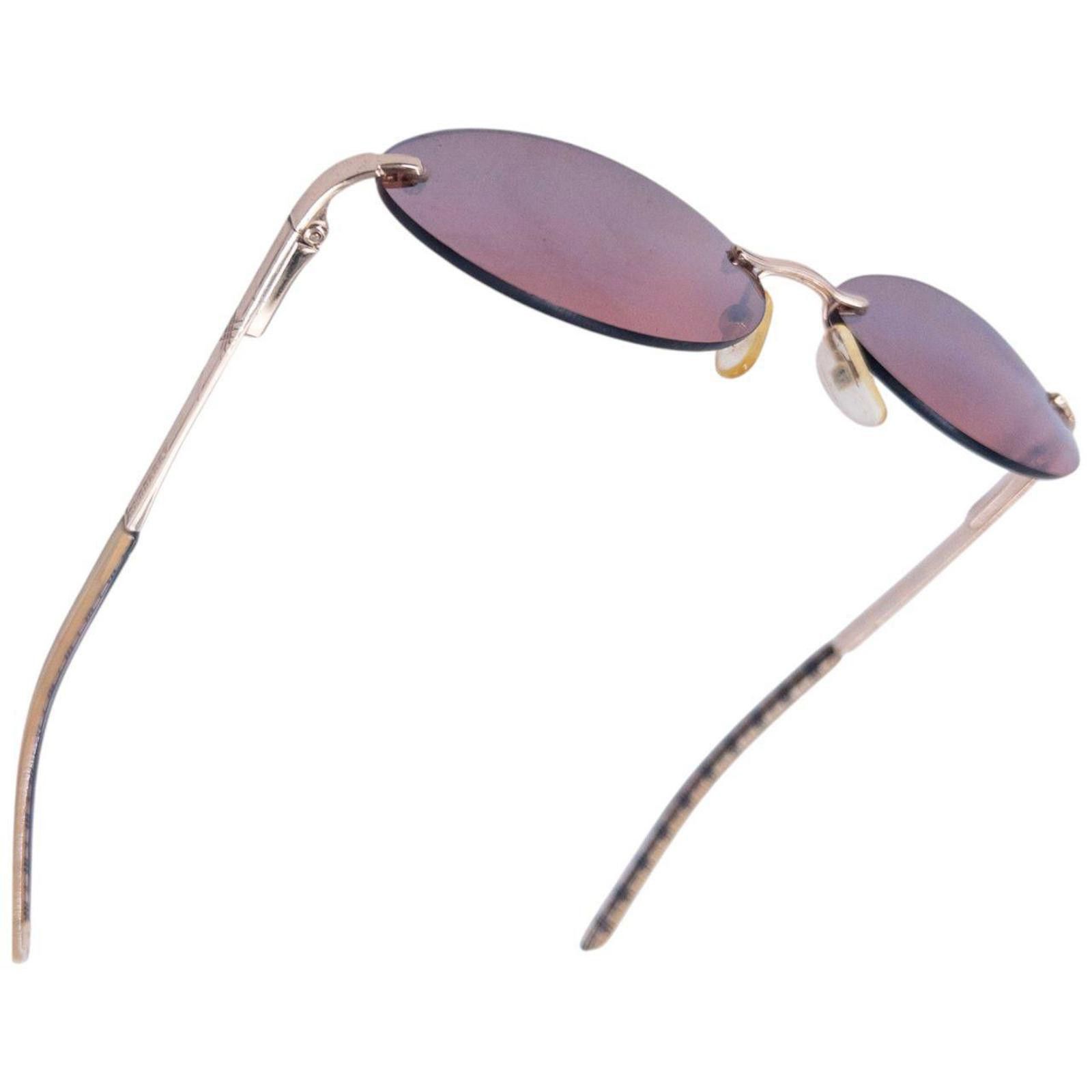 Burberry Vintage Burberry Nova Check Rimless Sunglasses Size ONE SIZE - 5 Thumbnail