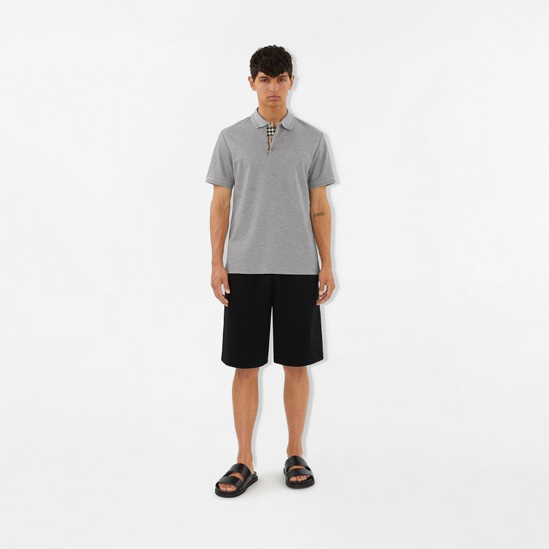 Burberry o1w1db10326 Monogram Motif Cotton Piqué Polo Shirt in Grey Size US XS / EU 42 / 0 - 2 Thumbnail