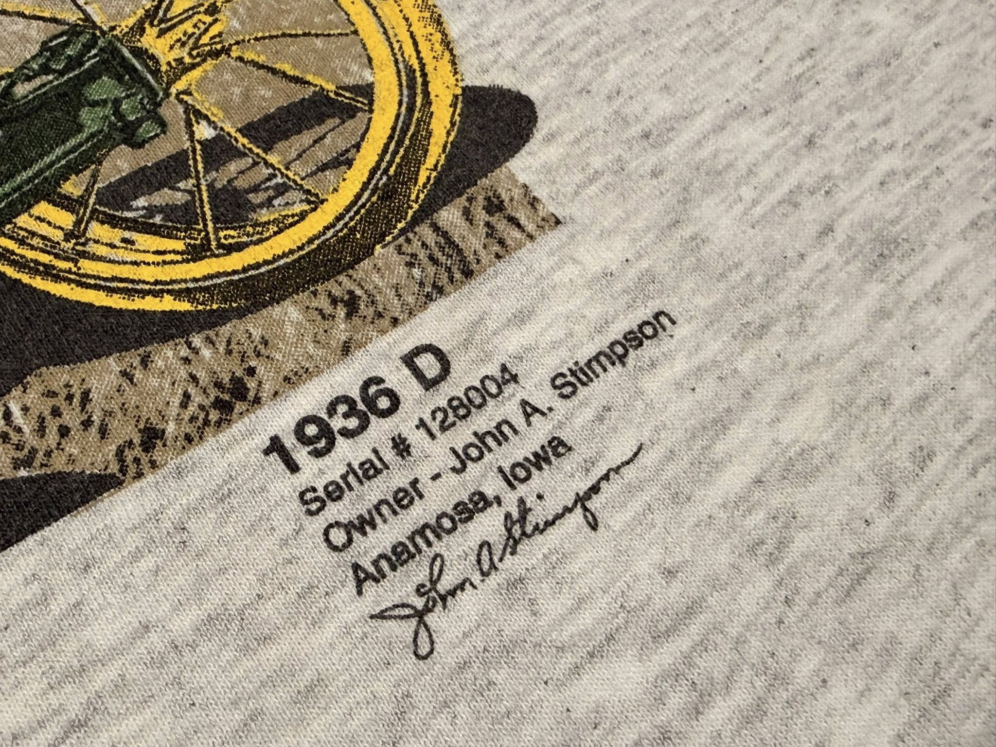 Vintage JOHN DEERE 1936 d vintage FOTL tee L 2734 Size US L / EU 52-54 / 3 - 7 Thumbnail