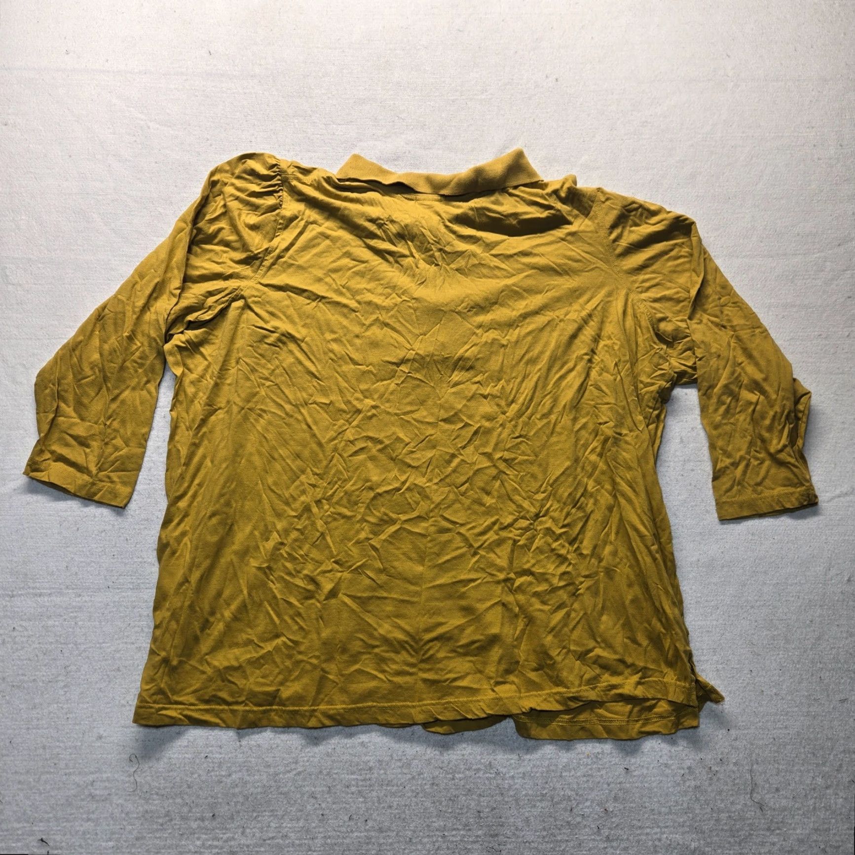 Vintage VINTAGE Roaman's Shirt Plus 4X Adult Women's Yellow Long Sleeve Mock Neck Casual Knit Cotton Polyester All Seasons 80s 90s Classic Retro USA Womens Size XXL / US 16-18 / IT 52-54 - 7 Thumbnail