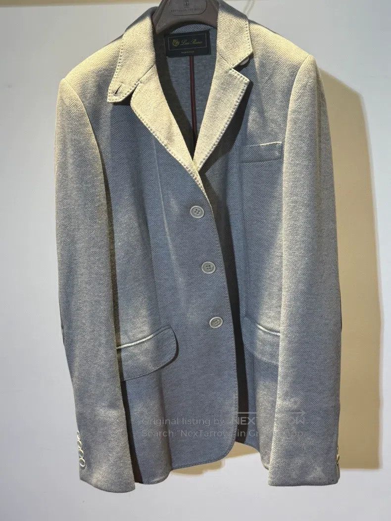 Loro Piana LORO PIANA Suit Jacket with Leather Panels Size 44L - 1 Thumbnail