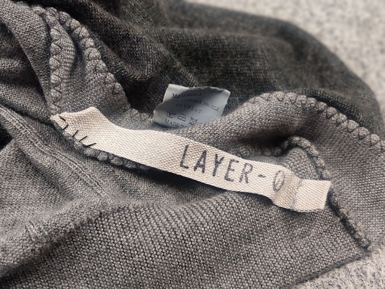 Layer-0 Layer-0 ssm22-13 Design Cashmere Scarstitch Overlock Sweater Size US XL / EU 56 / 4 - 16 Thumbnail