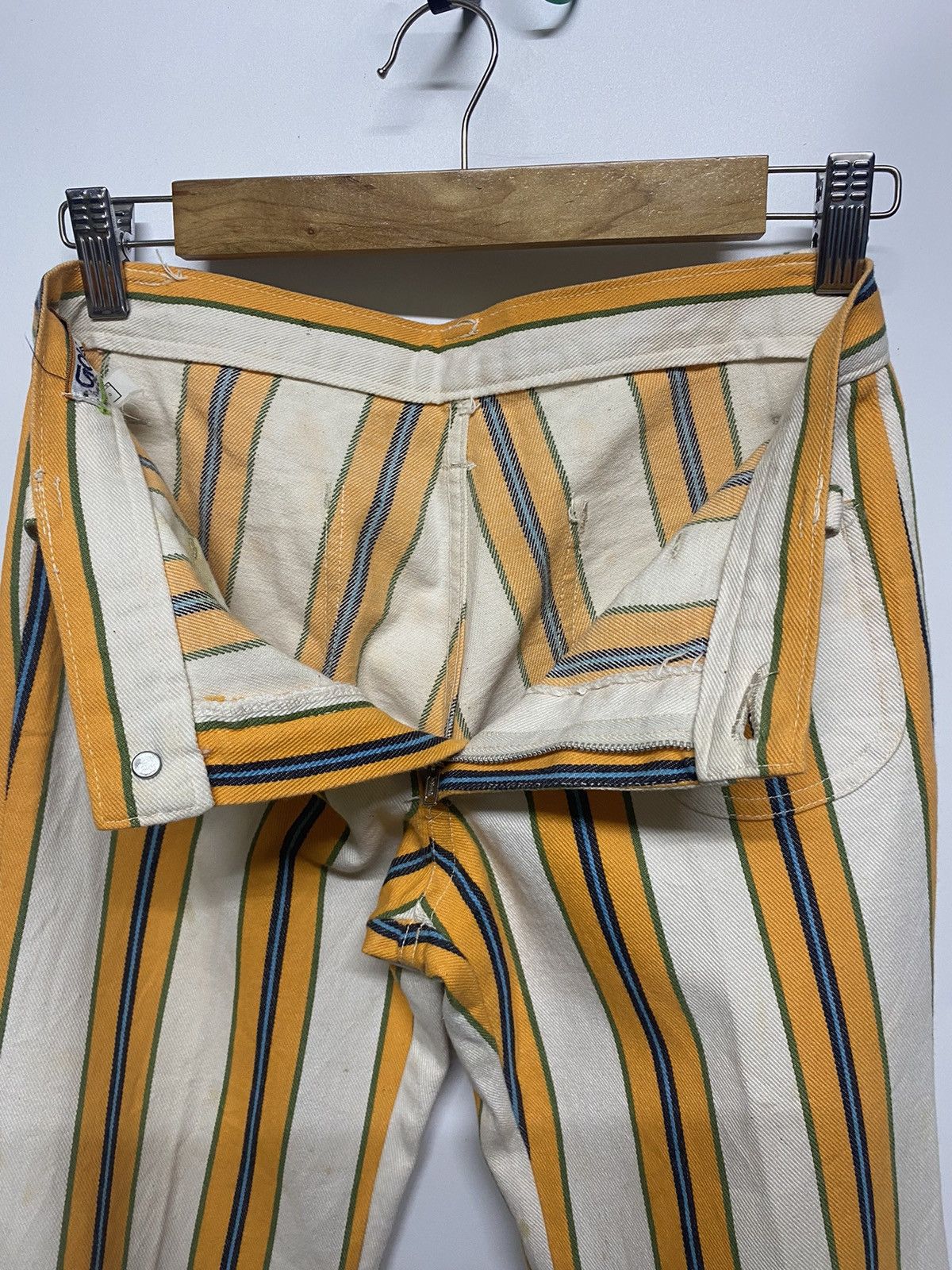 Japanese Brand × Vintage Vintage GAYTOGS Flare Leg Stripes Kicky Craze in Gay Size US 28 / EU 44 - 15 Thumbnail