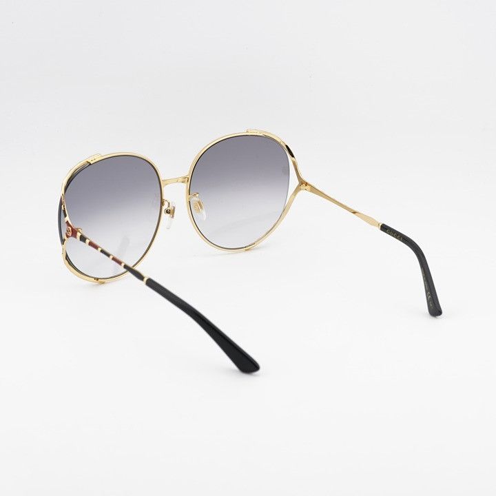Gucci Gucci GG0595S 006 Sunglasses Gold Round Frame, Grey Gradient Size ONE SIZE - 10 Thumbnail