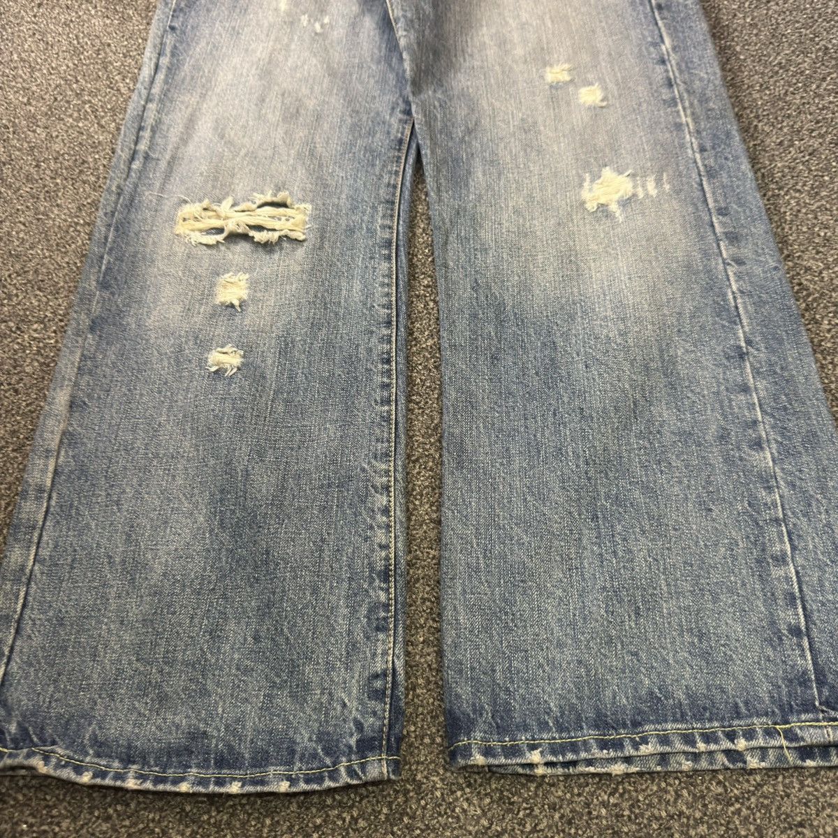Seditionaries Destroyed Y2K A&F Flared Baggy Distressed Denim Size US 30 / EU 46 - 7 Thumbnail