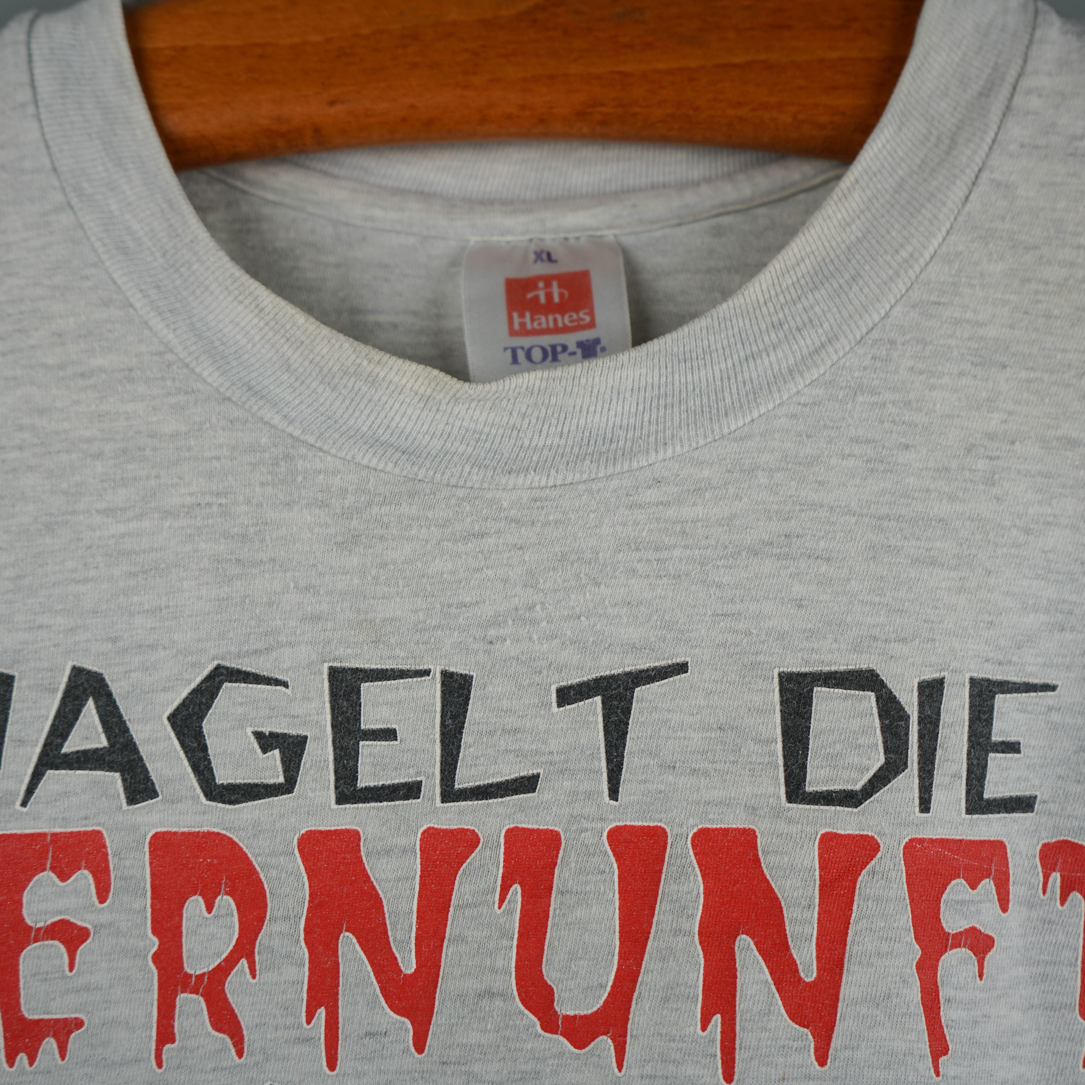 Vintage Vintage 1990s Jesus Christ Humor T-Shirt Size US XL / EU 56 / 4 - 9 Thumbnail