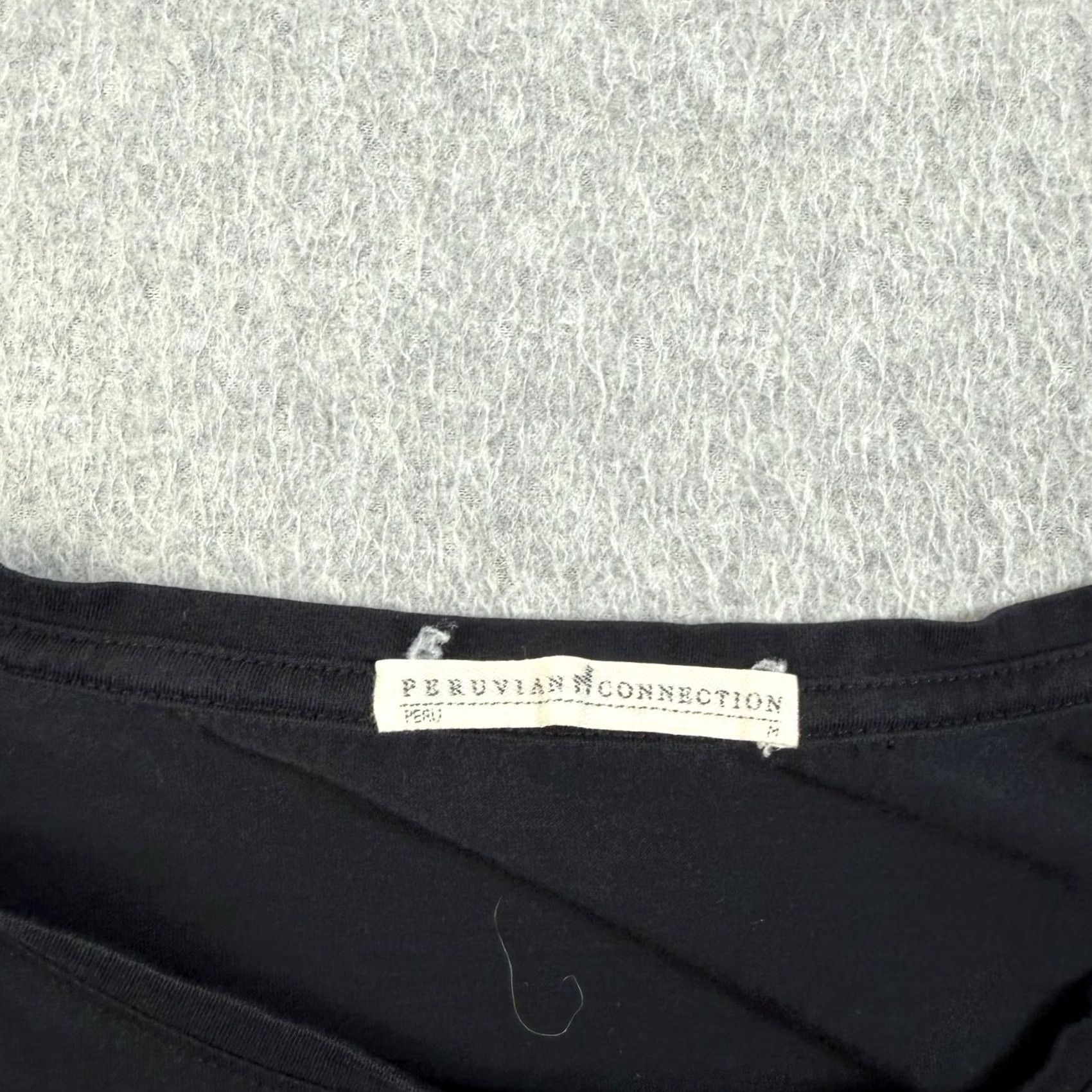 Vintage Peruvian Connection Shirt Womens M Black Women Medium Balloon Sleeve Pima Cotton Peru Size M / US 6-8 / IT 42-44 - 3 Thumbnail