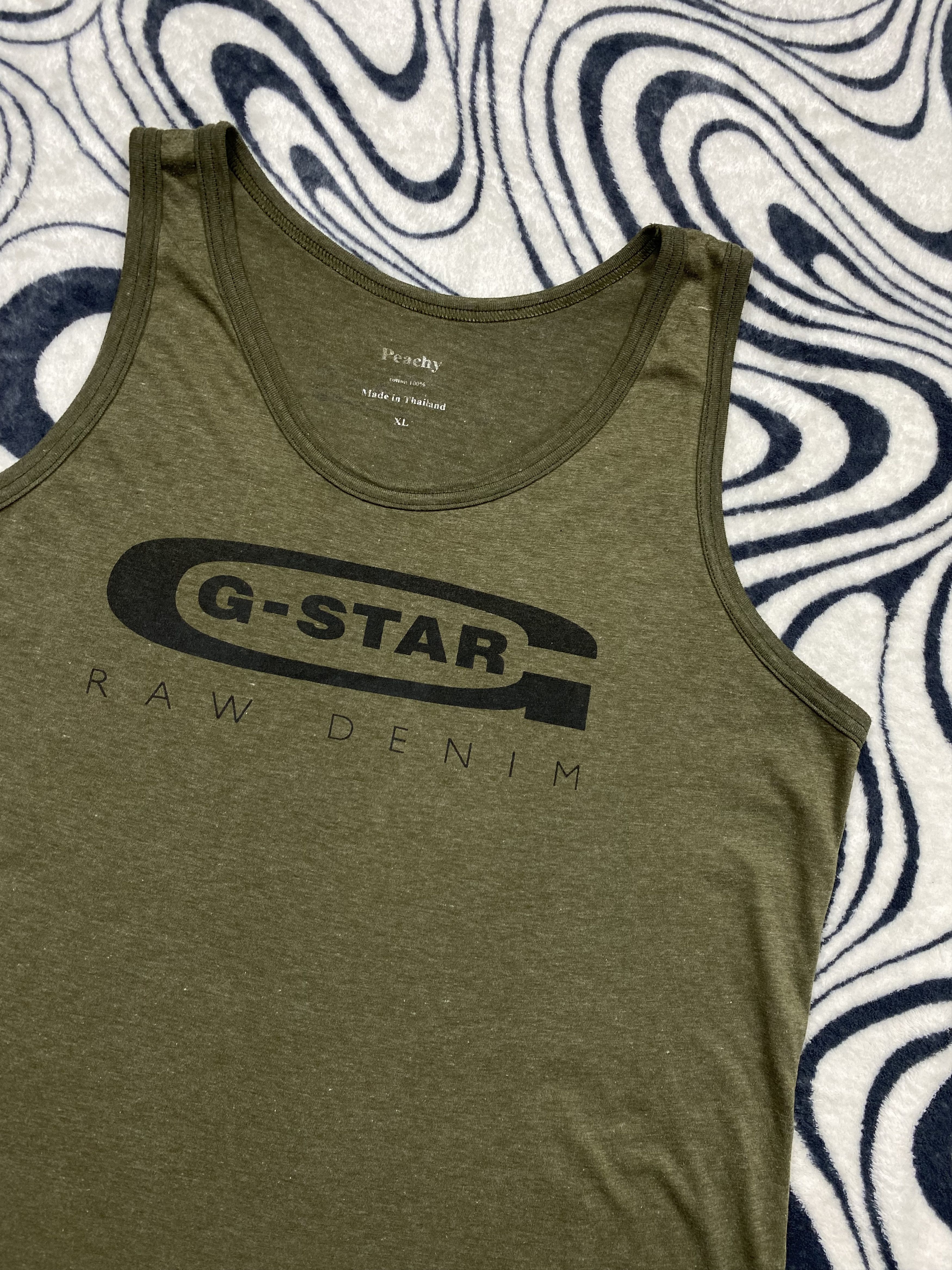 G-Star G Star Raw Mens Sleeveless T-Shirt Tee Y2K Size US L / EU 52-54 / 3 - 2 Thumbnail