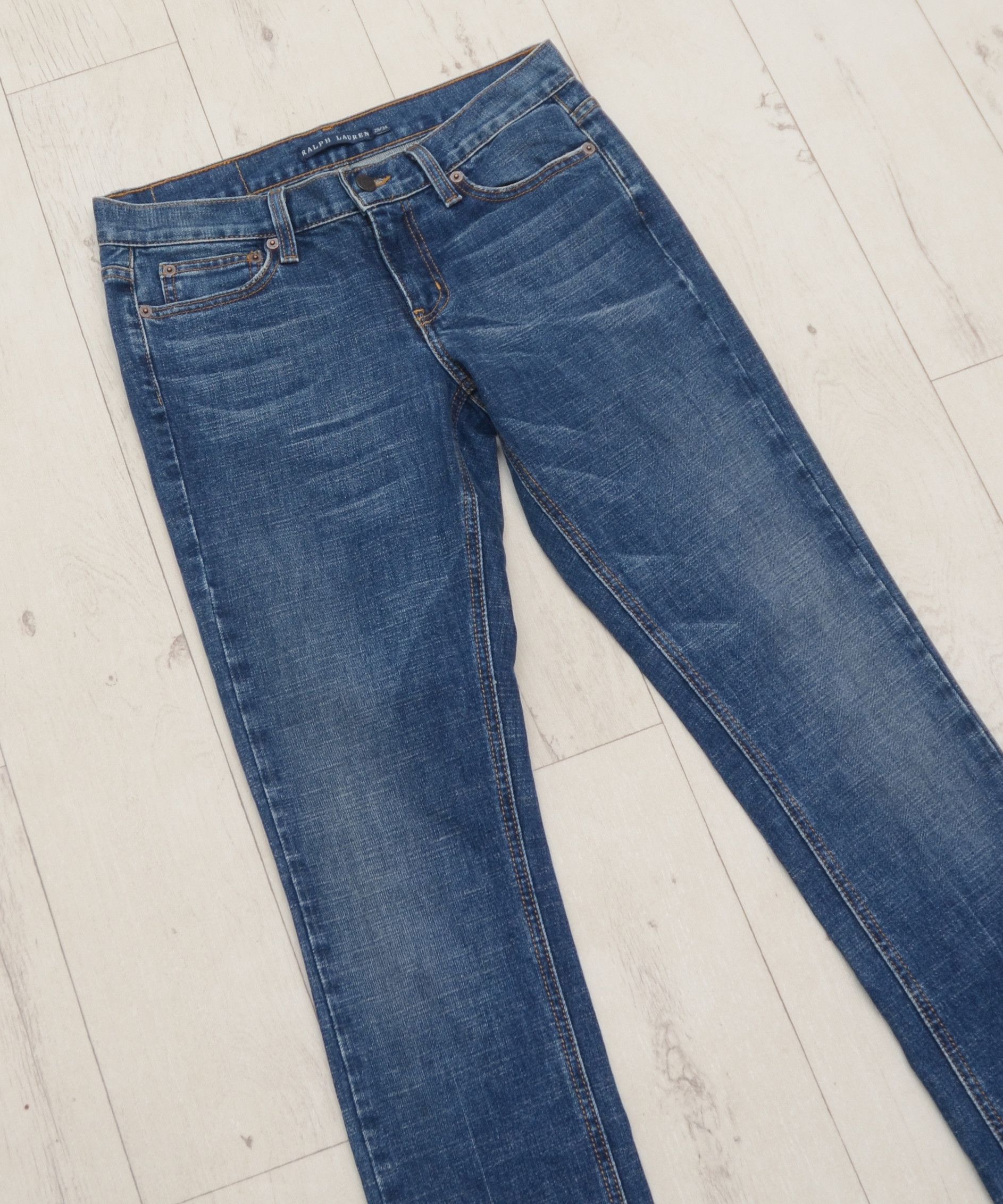 Polo Ralph Lauren × Vintage Vintage Flared Polo Ralph Lauren Dungarees Denim Pants Y2K Size 28" / US 6 / IT 42 - 2 Thumbnail
