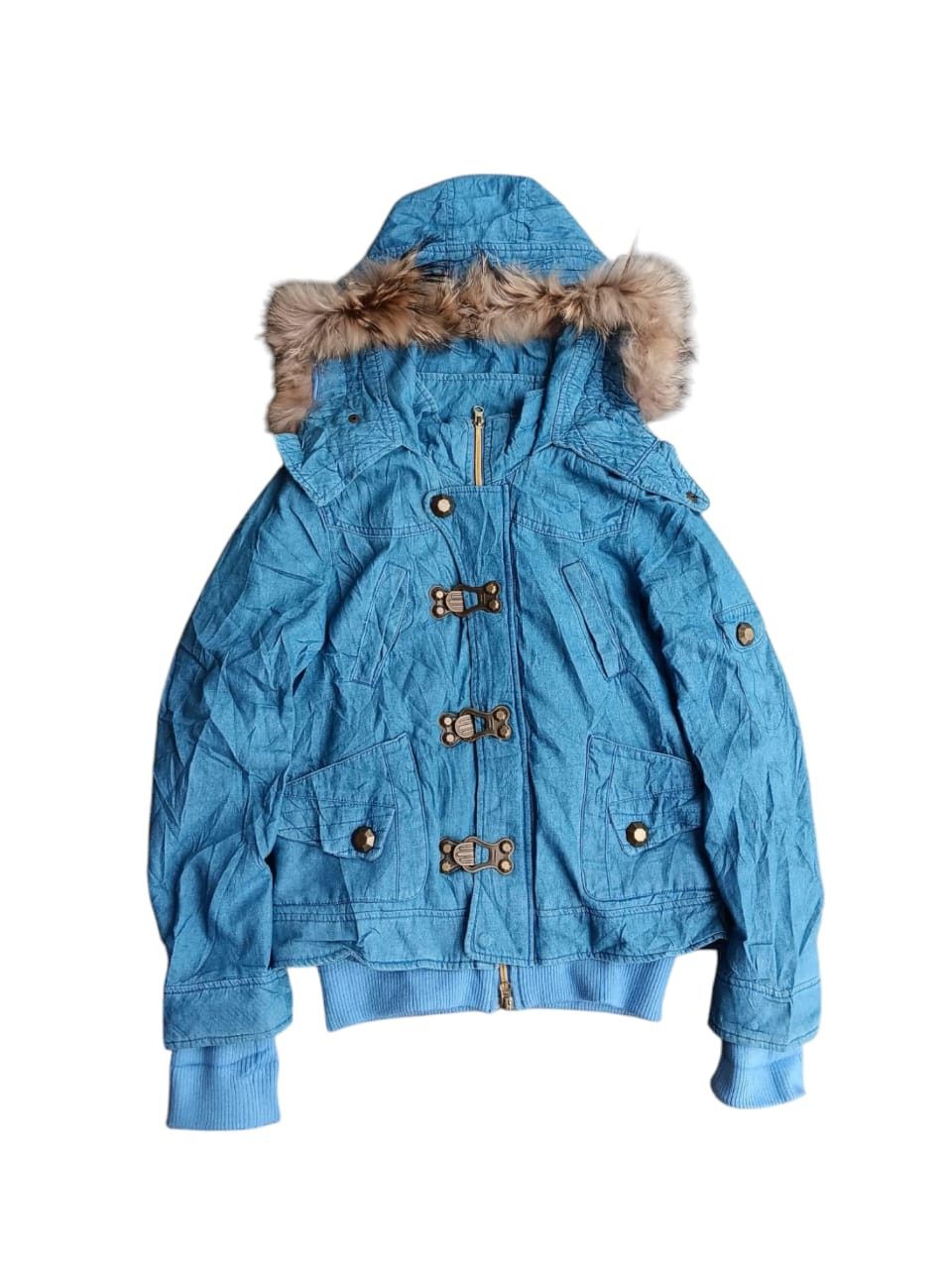 Japanese Brand Natural fit fur raccoon denim ifsixwasnine style jacket Size US M / EU 48-50 / 2 - 5 Thumbnail