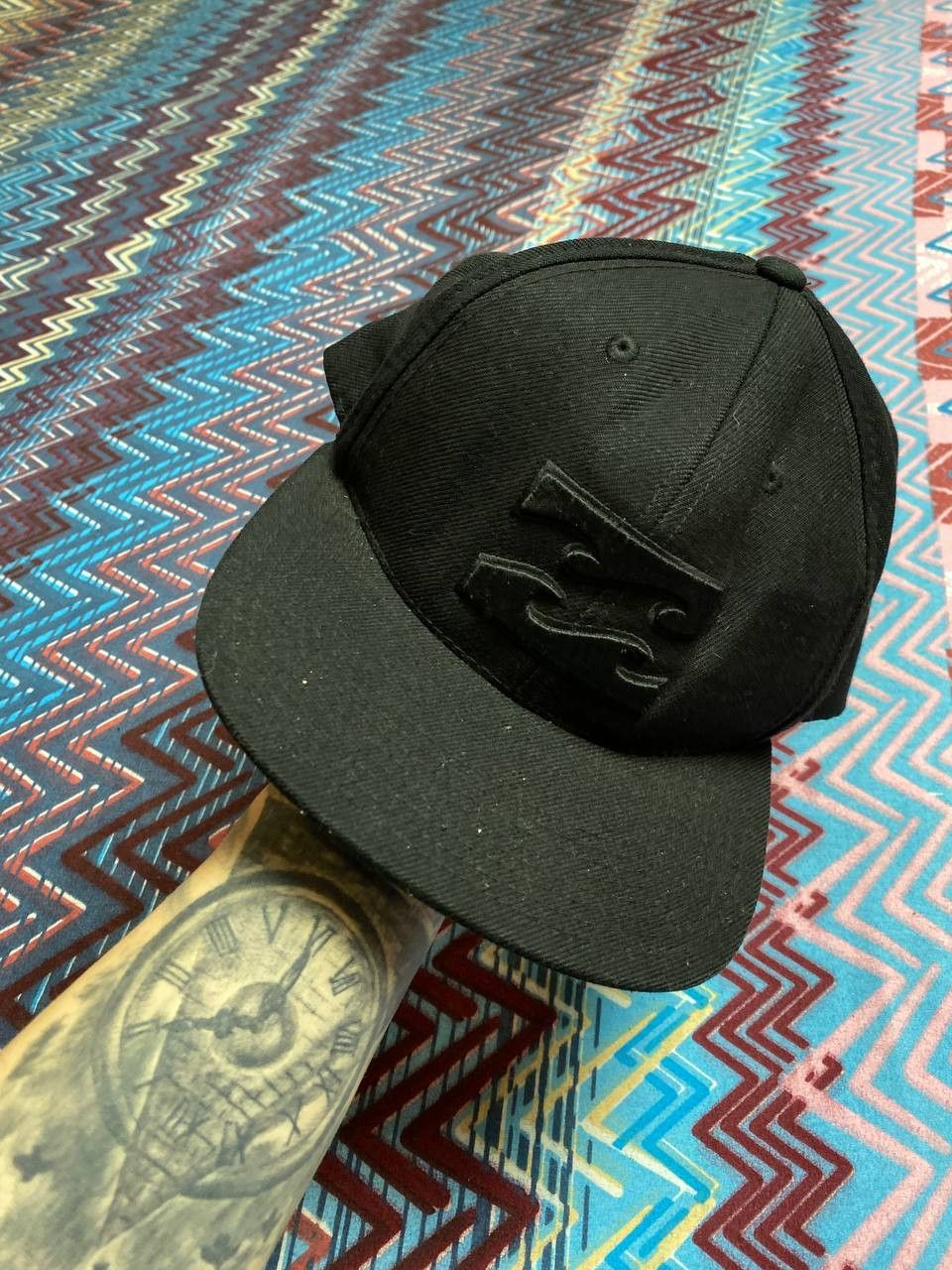 Billabong Hats black Vintage big logo Bilabong Cap Y2K streetwear Size ONE SIZE - 7 Thumbnail