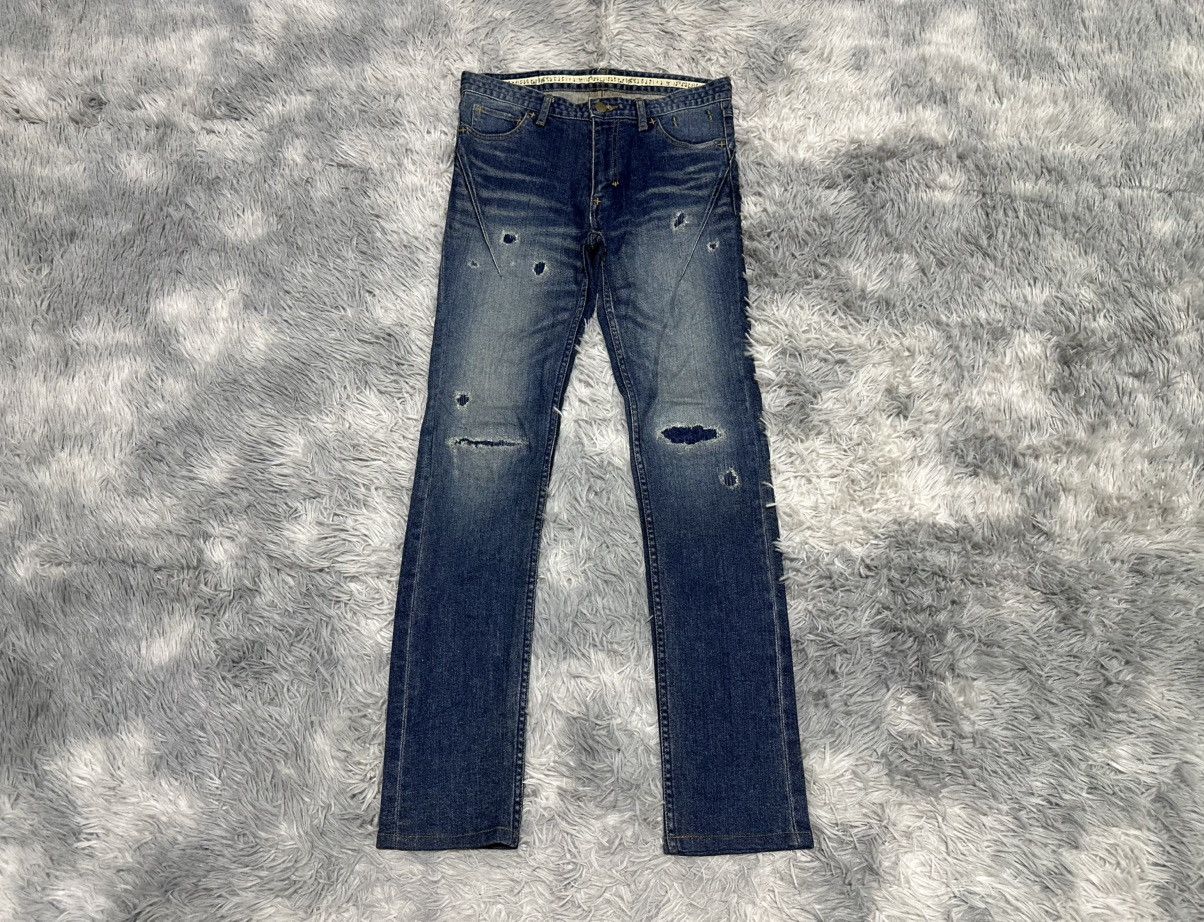 Number (N)ine 🔥Y2K 2000s Number (N)ine Note Denim Distressed Size US 30 / EU 46 - 1 Thumbnail