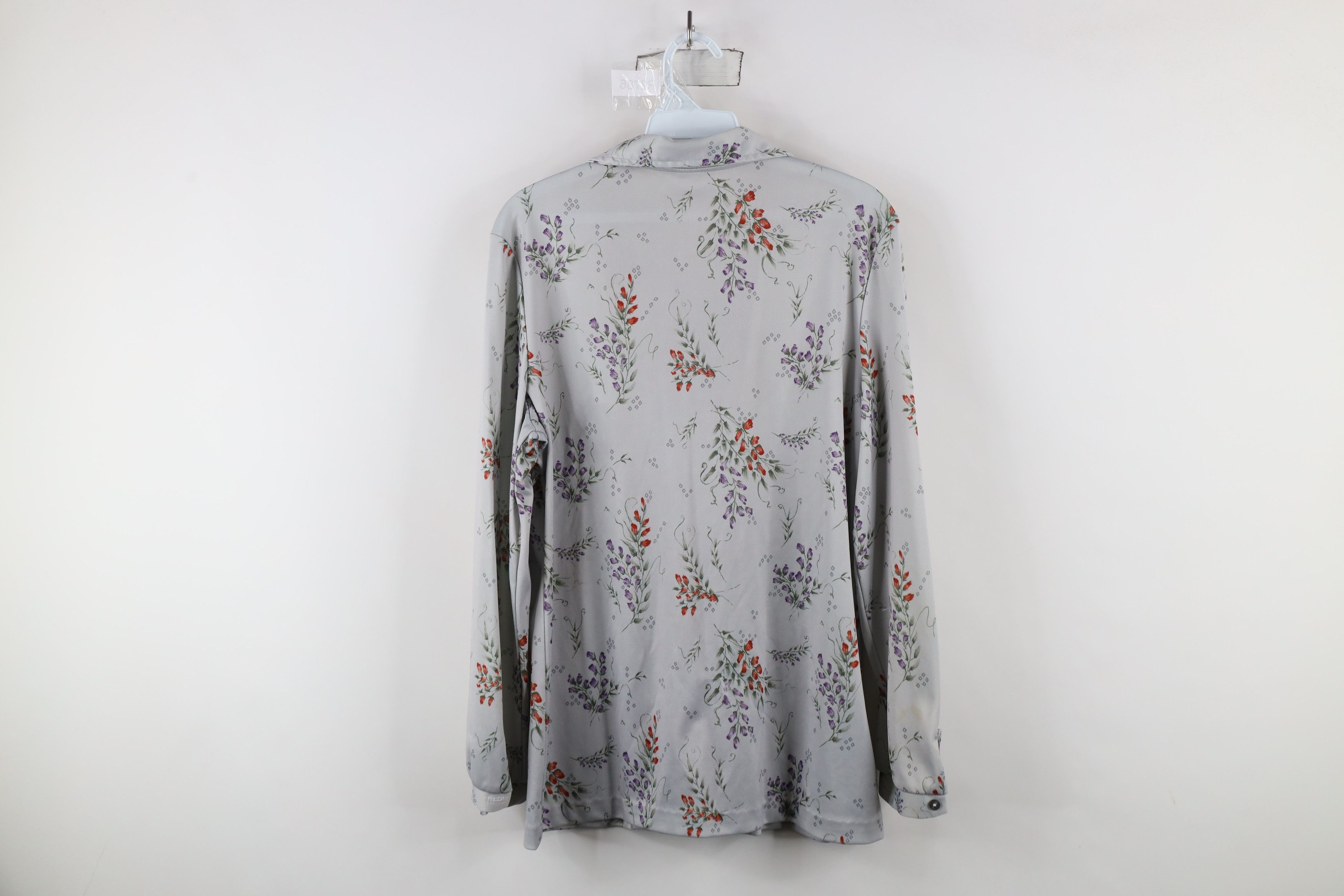 Vintage Vintage 70s Streetwear Flower Knit Button Shirt USA Size XXL / US 16-18 / IT 52-54 - 11 Thumbnail