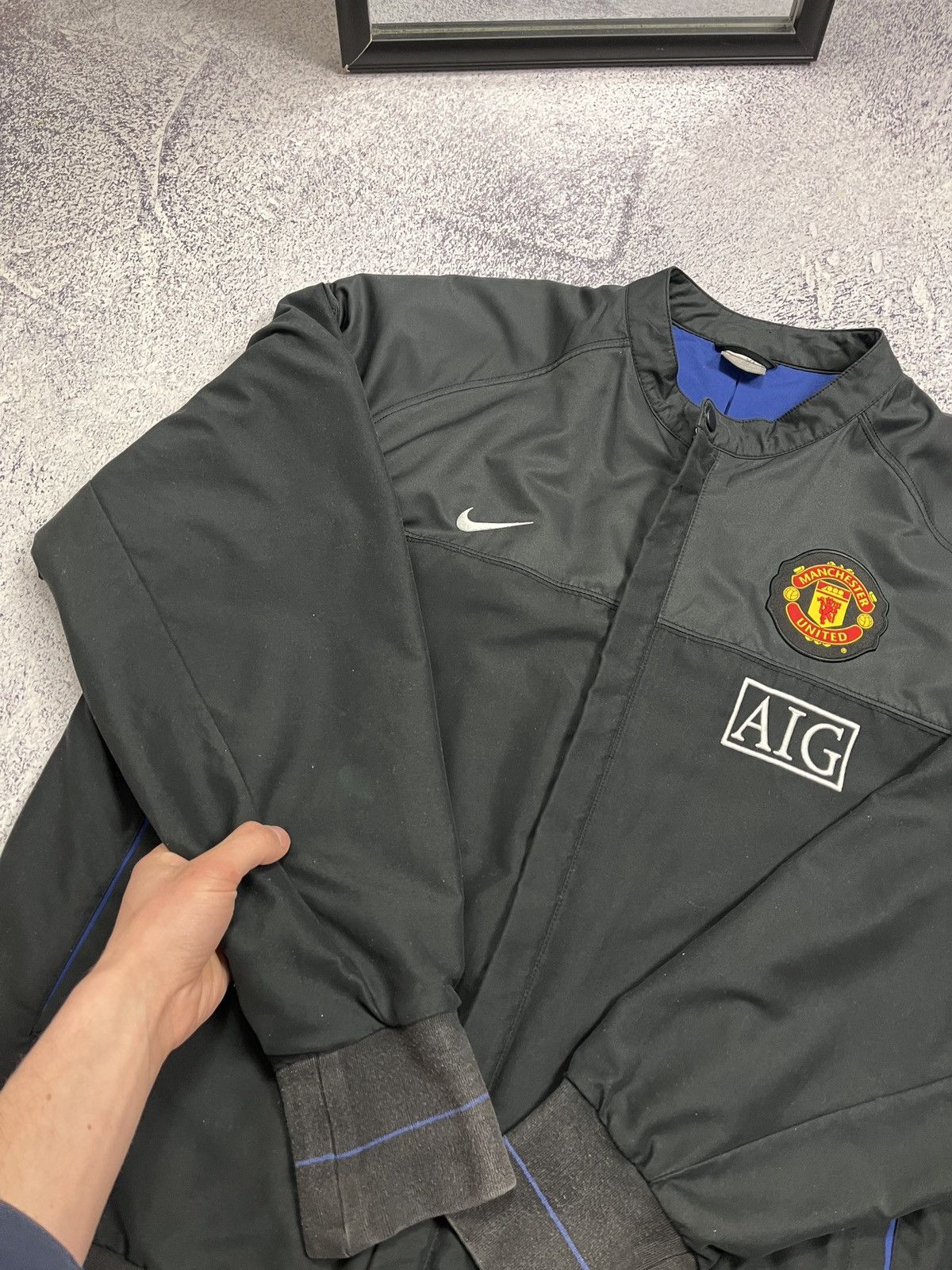 Nike × Vintage Vintage 00’s Manchester United Nike Bomber Jacket Rare Y2k Size US XL / EU 56 / 4 - 18 Thumbnail