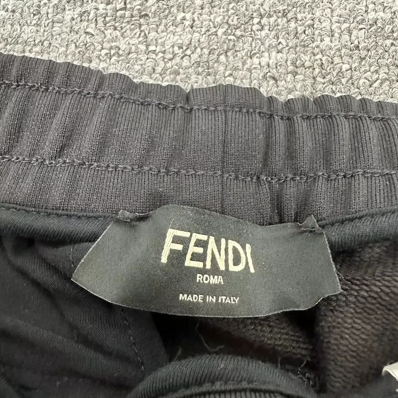 Fendi Fendi Black Yellow Logo Sports Pants Size US 32 / EU 48 - 6 Thumbnail