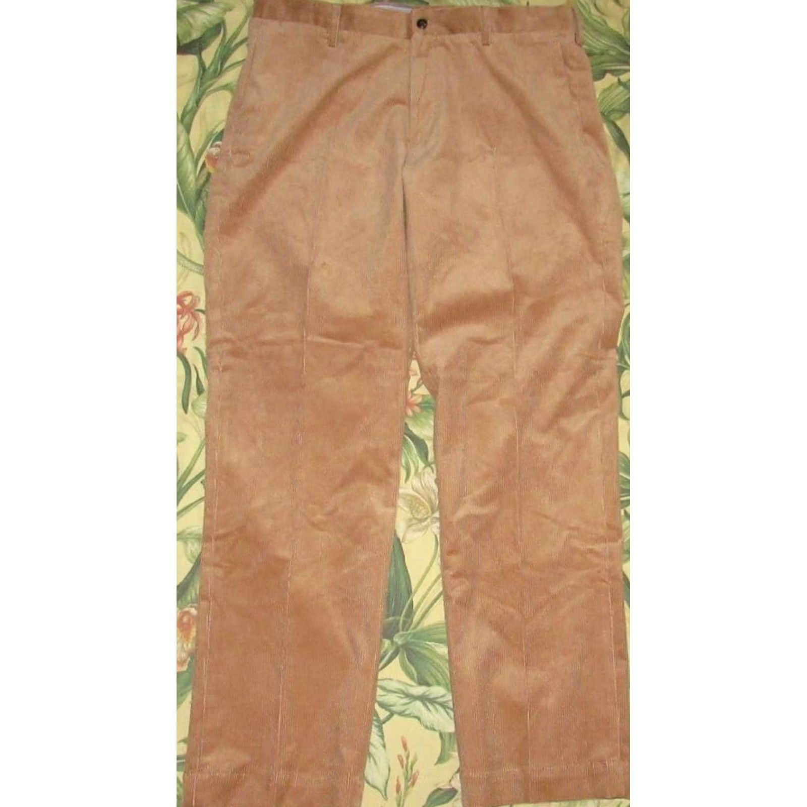 Ralph Lauren Polo RALPH LAUREN Brown Corduroy Flat Front Pants 36 x 32 Mens Chino Inseam 32 99% Cotton 1% Elastane Brown Size US M / EU 48-50 / 2 - 3 Thumbnail