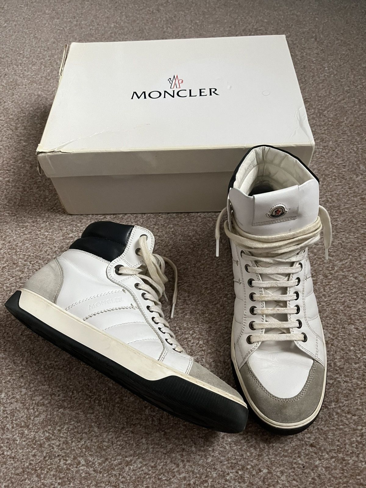 Moncler Moncler early 2000s hi-top sneakers Size US 11 / EU 44 - 1 Thumbnail